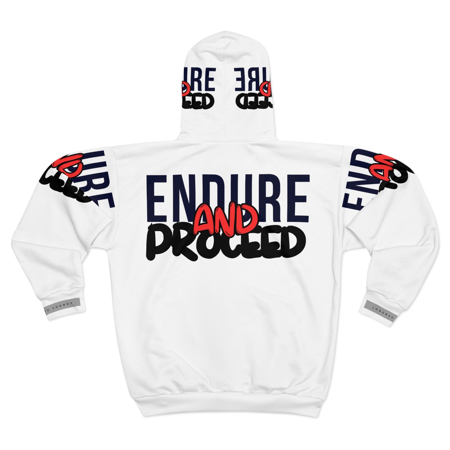 Motivational Unisex Zip Hoodie - 'Endure and Proceed'