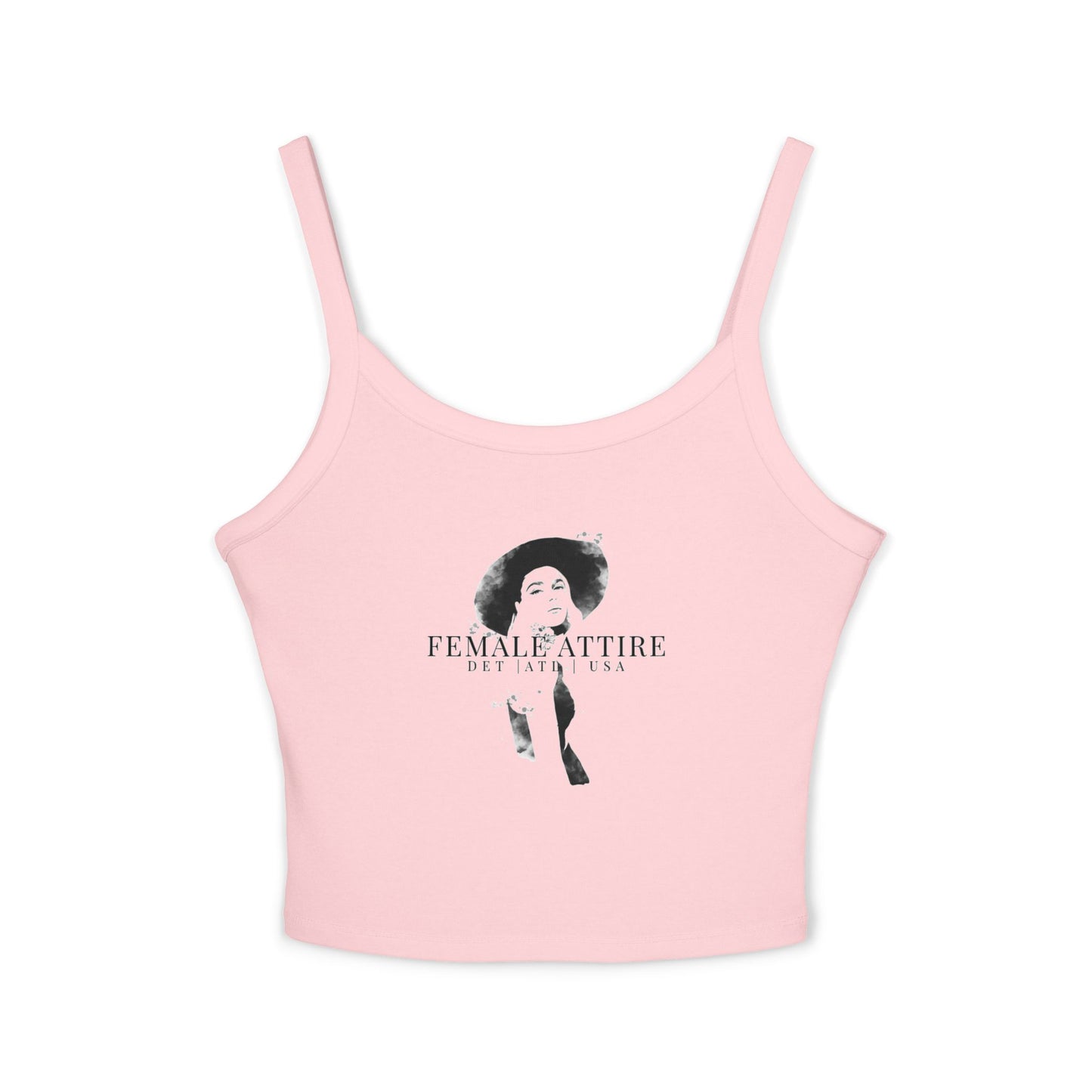 Feminine Art-Inspired Spaghetti Strap Tank Top - "Female Attire"