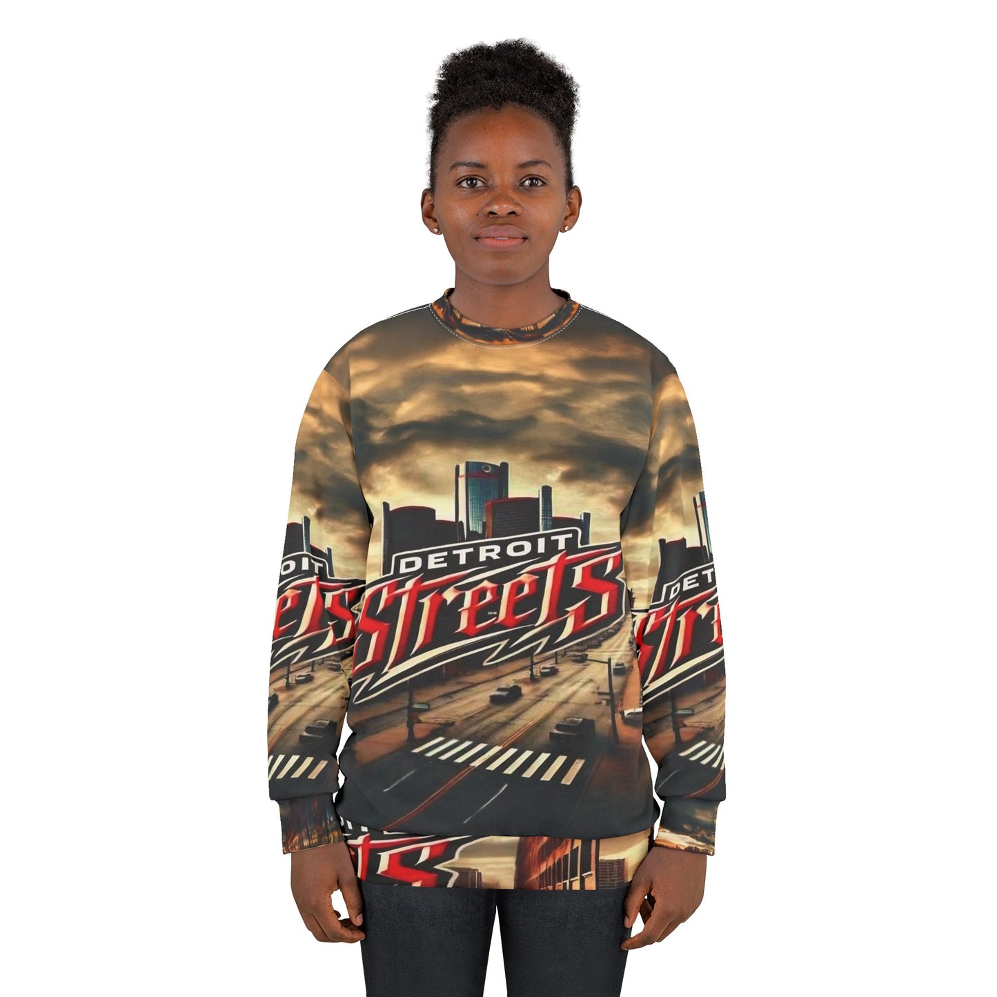 Urban Detroit Streets Unisex Sweatshirt - Stylish City Vibe Apparel