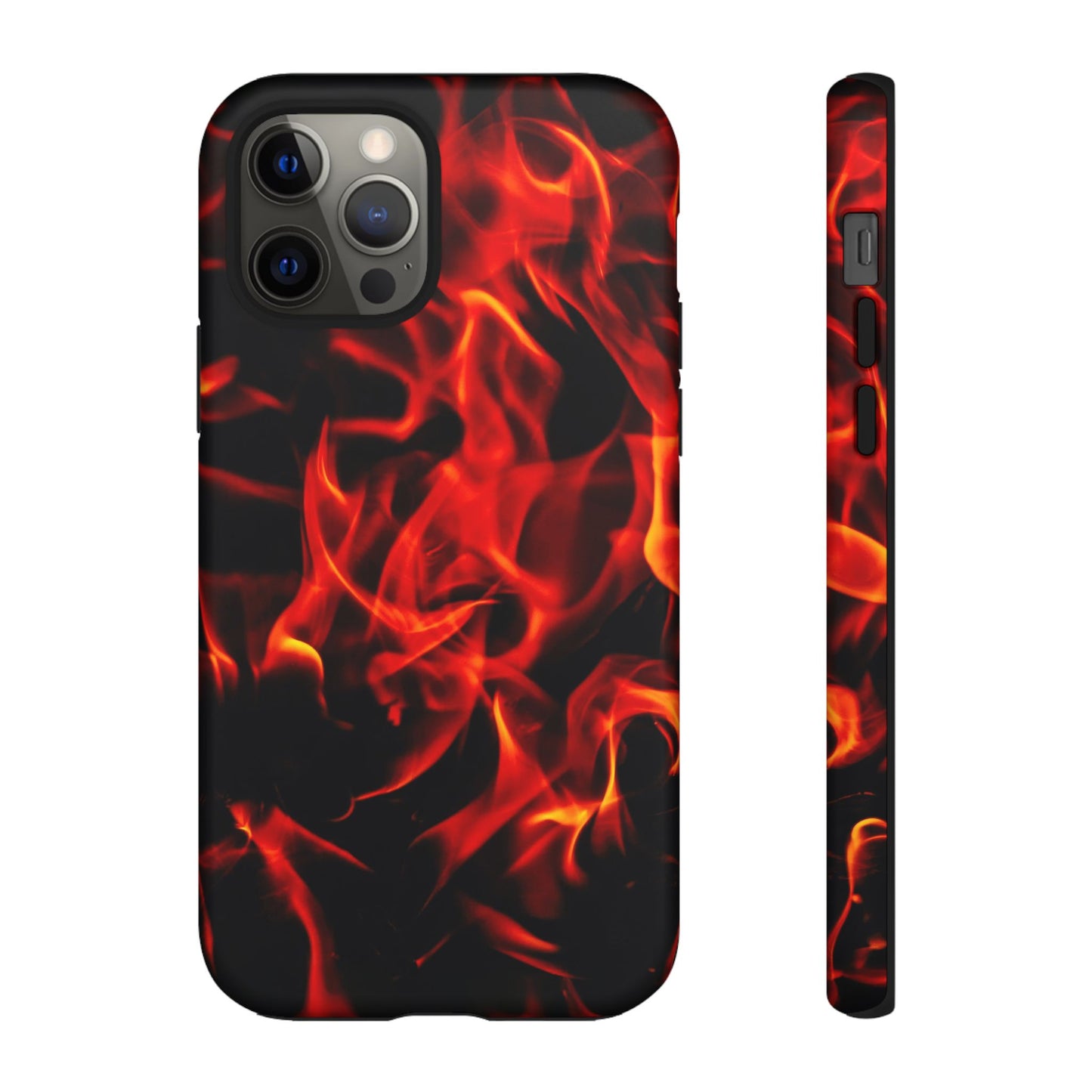 Fire Design Tough Phone Case - Bold Protection with Fiery Vibes