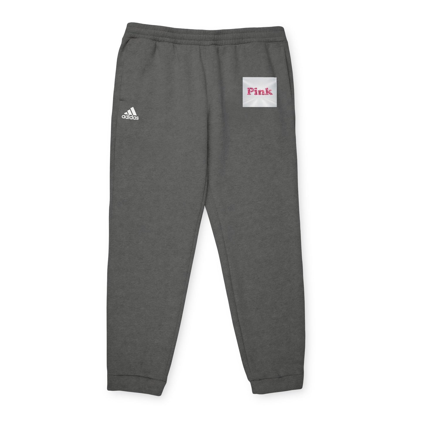 Cozy Adidas Fleece Joggers with ‘Pink’ Accent