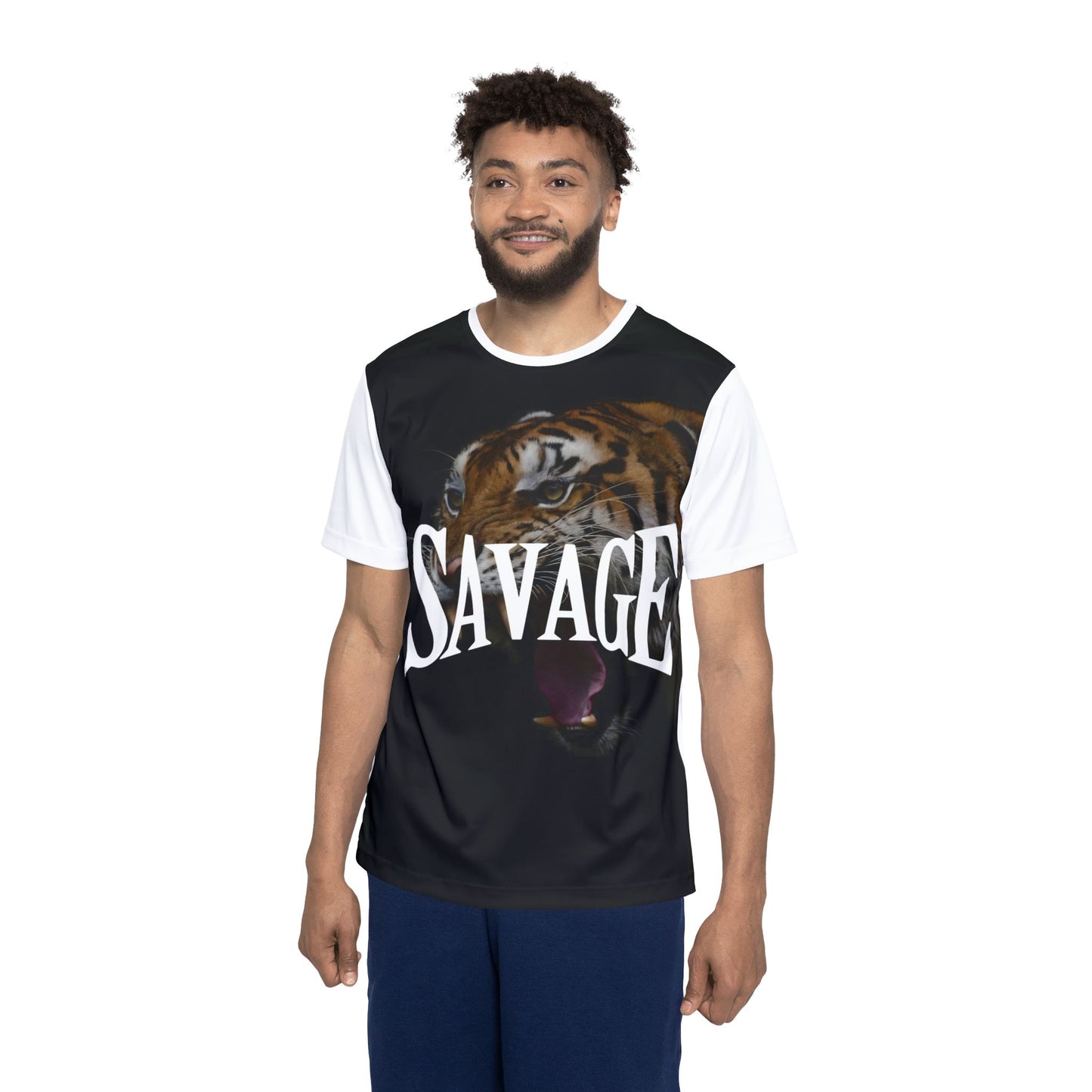 Savage Men's Sports Jersey - Fierce Tiger Design for Athletes and Fans