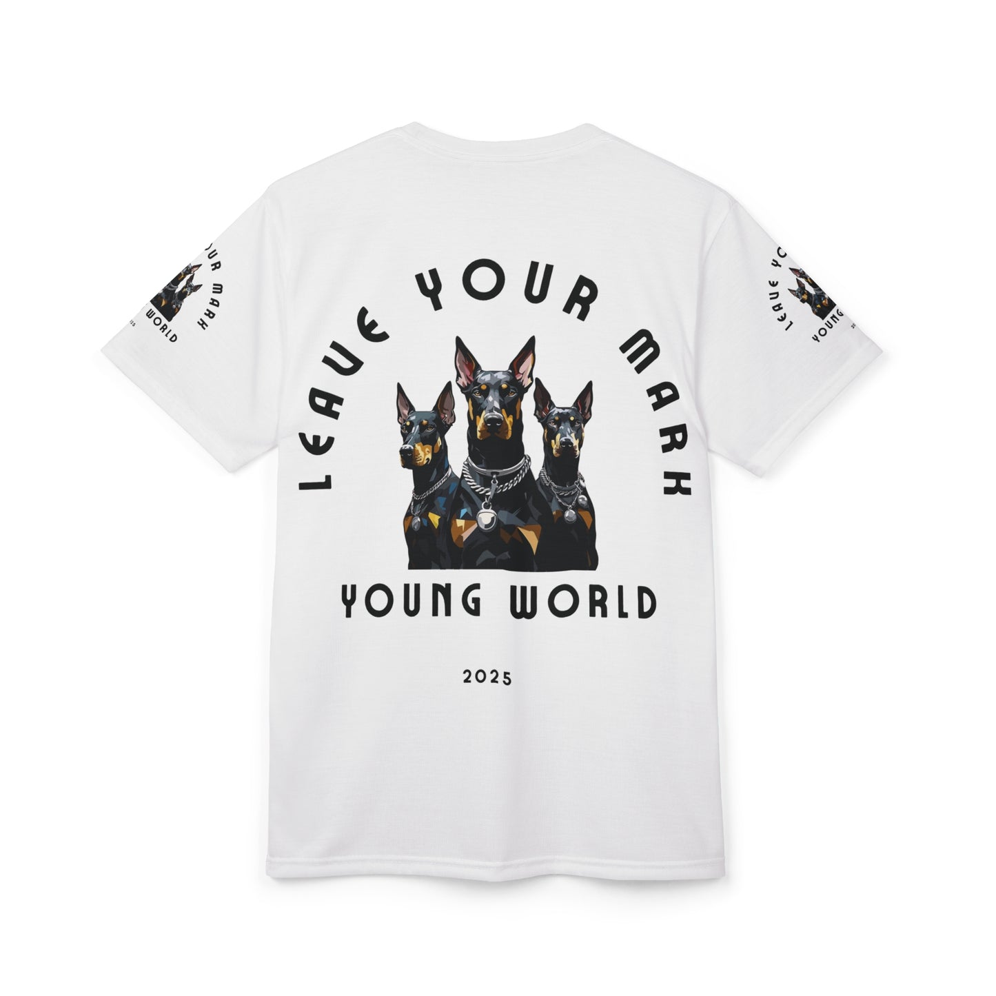 Unisex Dog Lover Tee - 'Leave Your Mark, Young World'