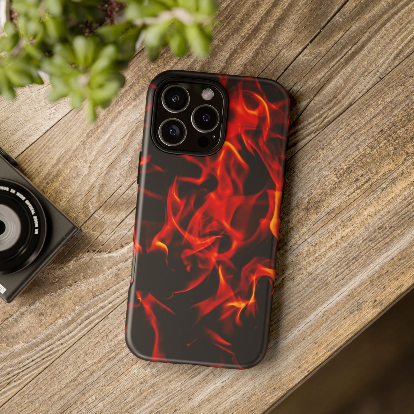 Fire Design Tough Phone Case - Bold Protection with Fiery Vibes