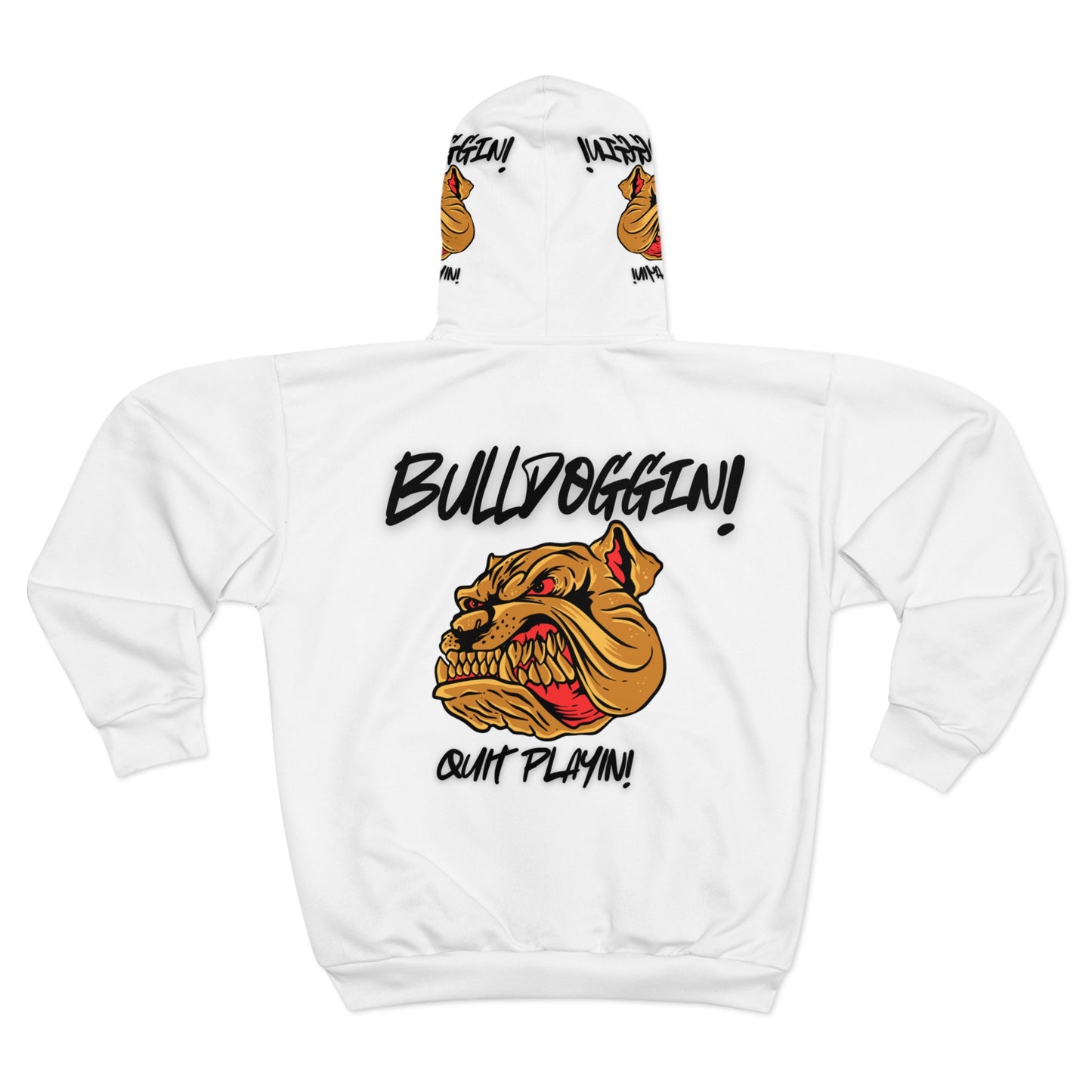 Bulldoggin Unisex Zip Hoodie - Bulldoggin' Design for Dog Lovers - Perfect for Casual Outings & Celebrations