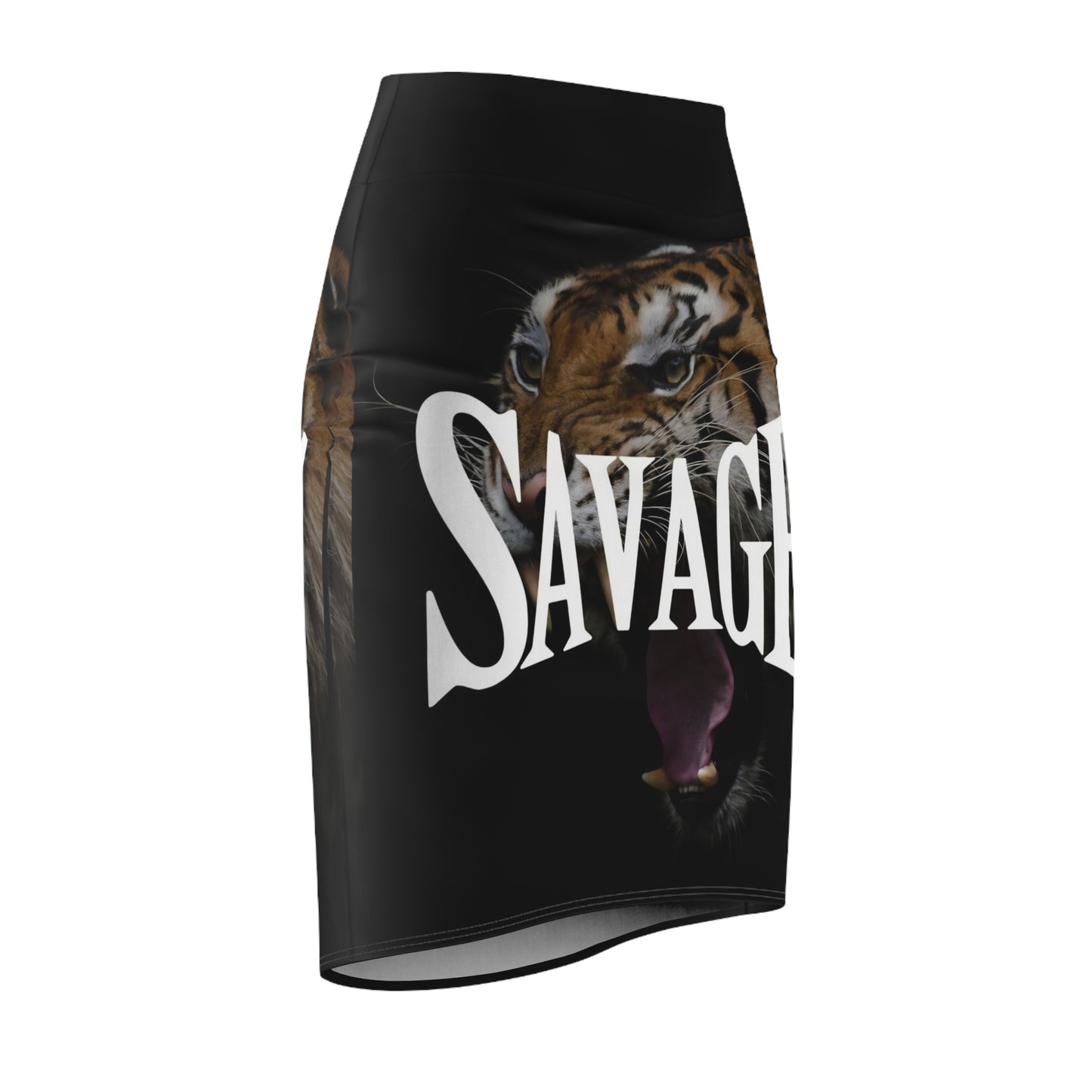 Savage Tiger Women's Pencil Skirt - Fierce and Bold Fashion Statement