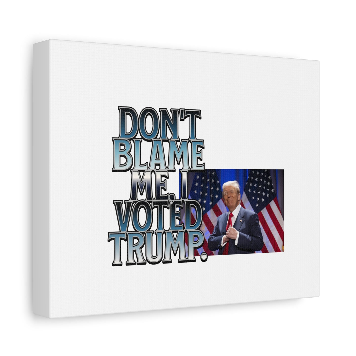 Political Canvas Art - "Don't Blame Me, I Voted Trump"