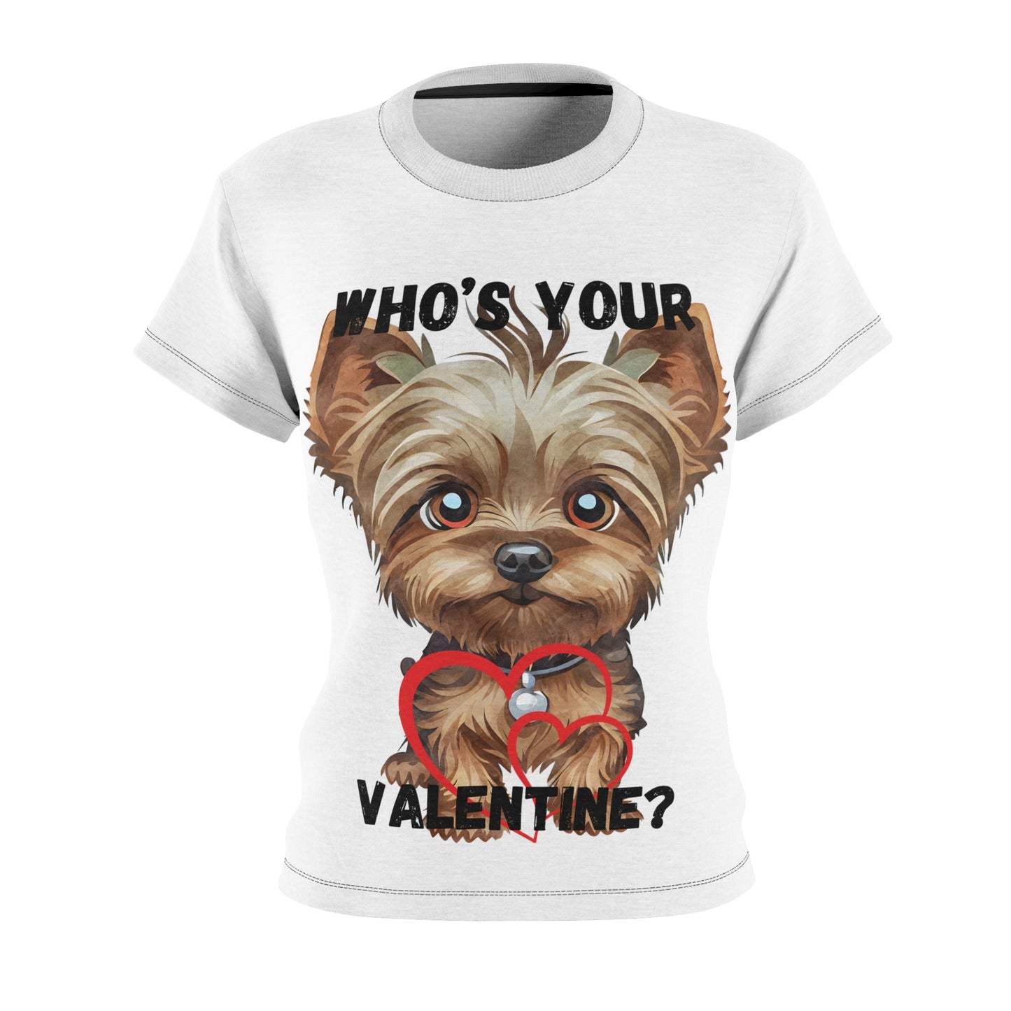 Cute Valentine's Day Women's Dog Lover Tee - 'Who's Your Valentine?'