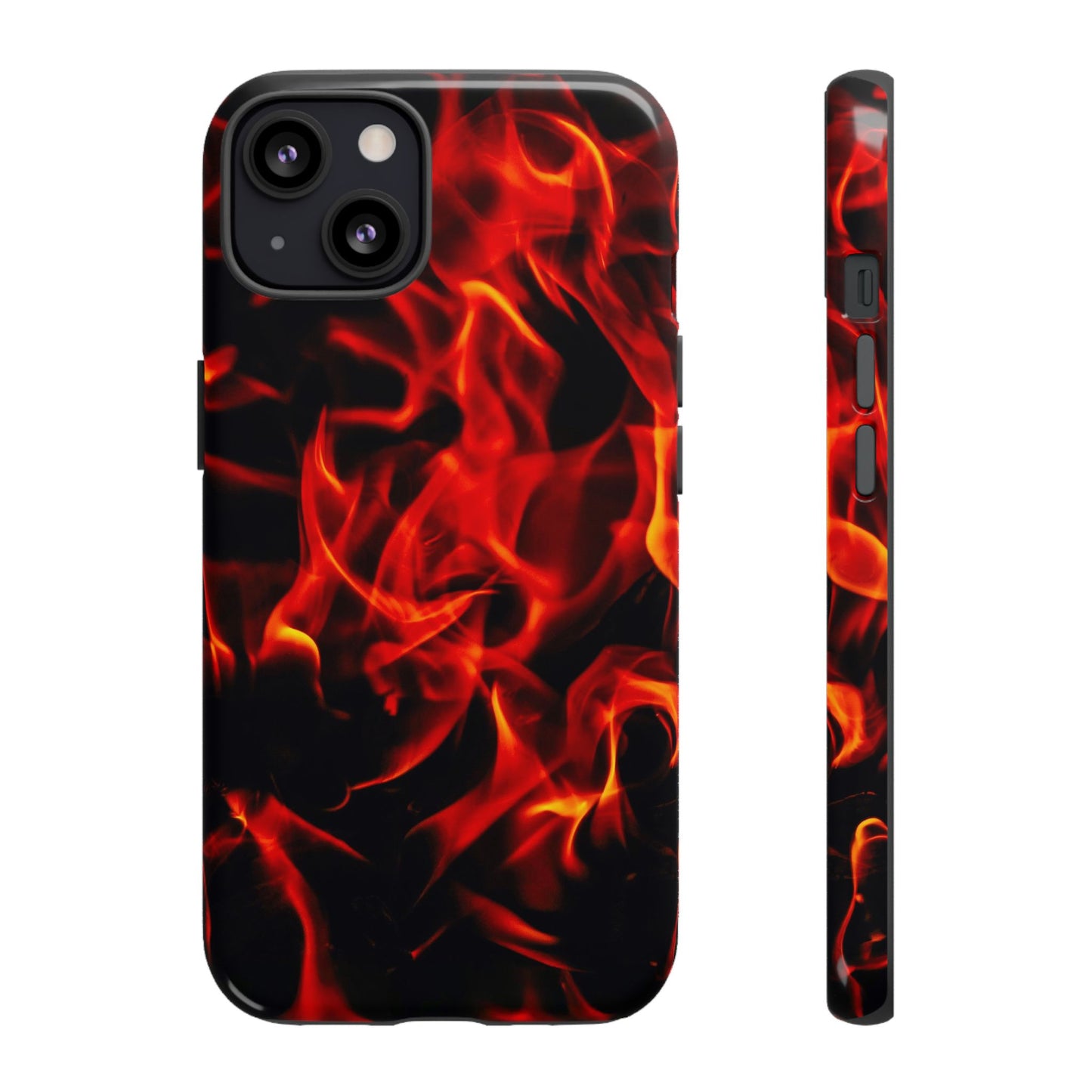 Fire Design Tough Phone Case - Bold Protection with Fiery Vibes