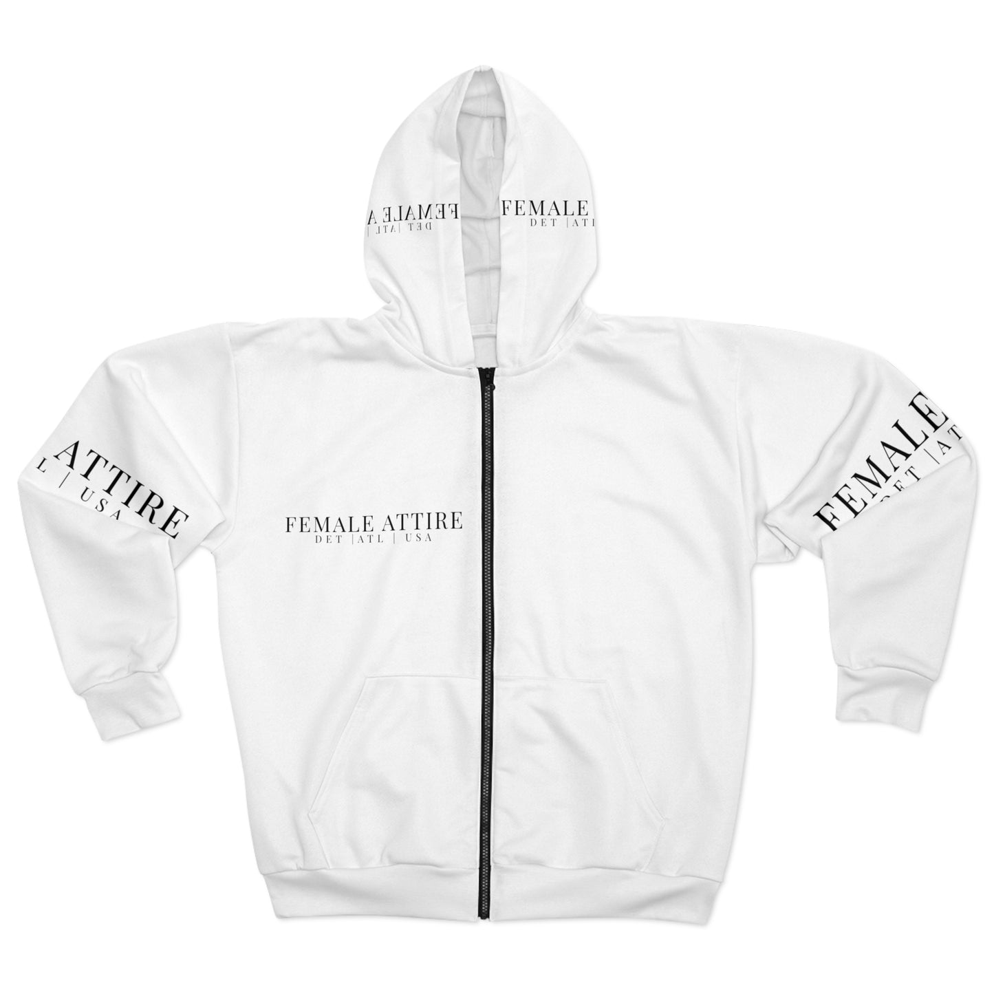 Female Attire Zip Hoodie (AOP)