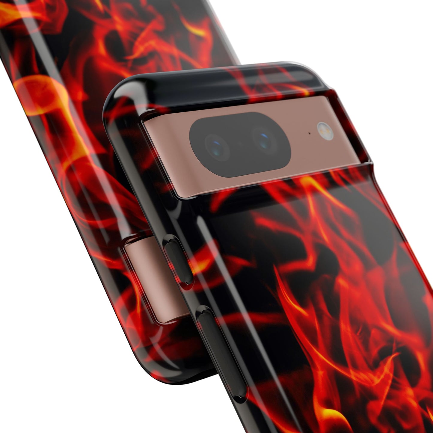 Fire Design Tough Phone Case - Bold Protection with Fiery Vibes