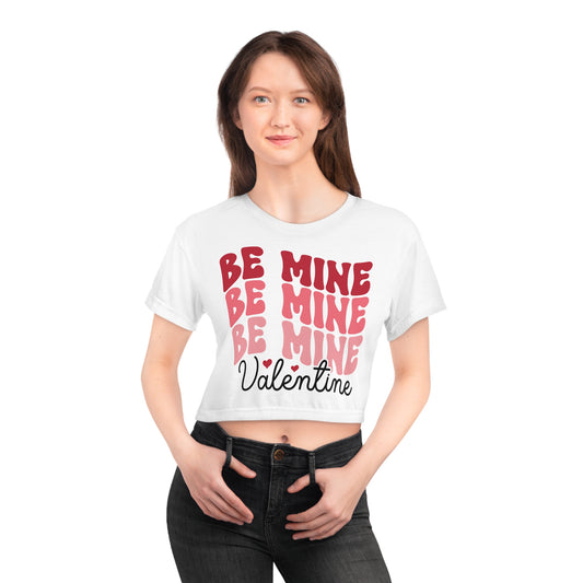 Be Mine Valentine Crop Tee (AOP)