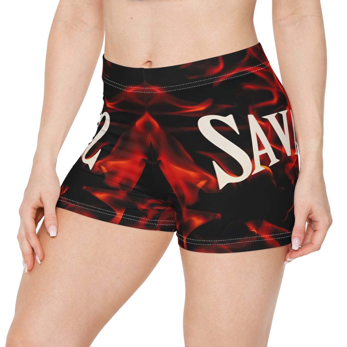 Savage Flame Women's Shorts | Bold Graphic Design for Summer Style