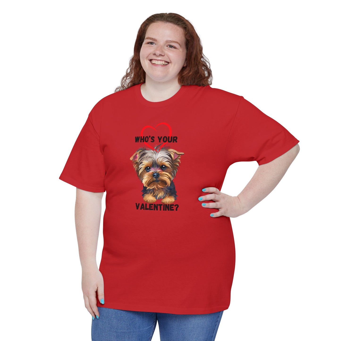 Cute Valentine's Dog T-Shirt - 'Who's Your Valentine?' Design