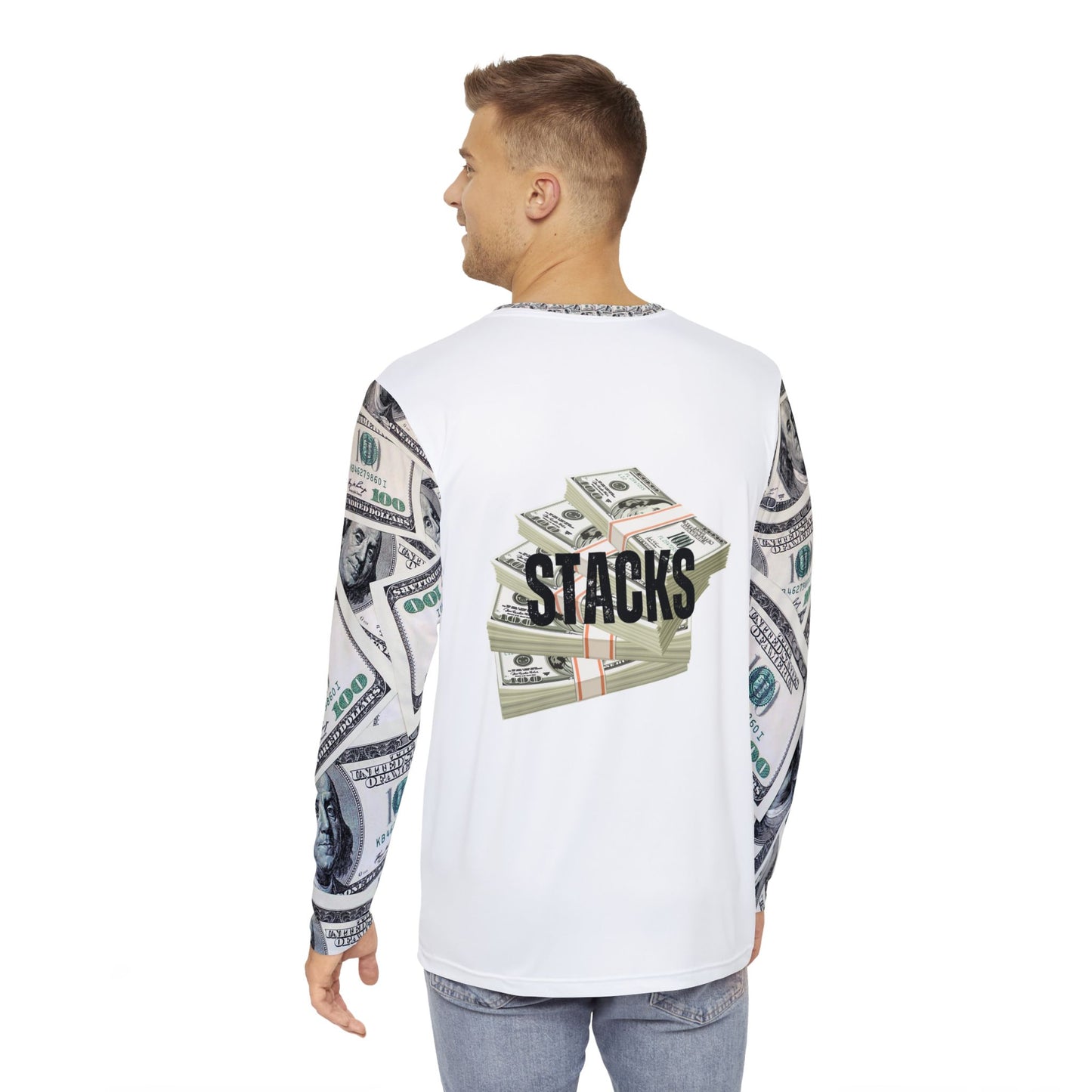 Stacks Collection Long Sleeve Shirt - 'Stacks' Money Graphic Tee