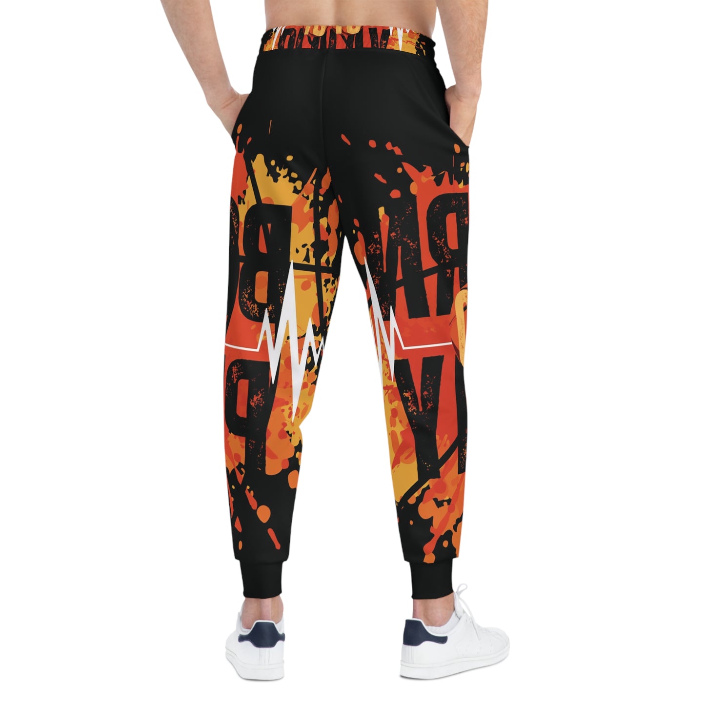 Born To Play Athletic Joggers with Heartbeat Design - Perfect for Fitness Enthusiasts!