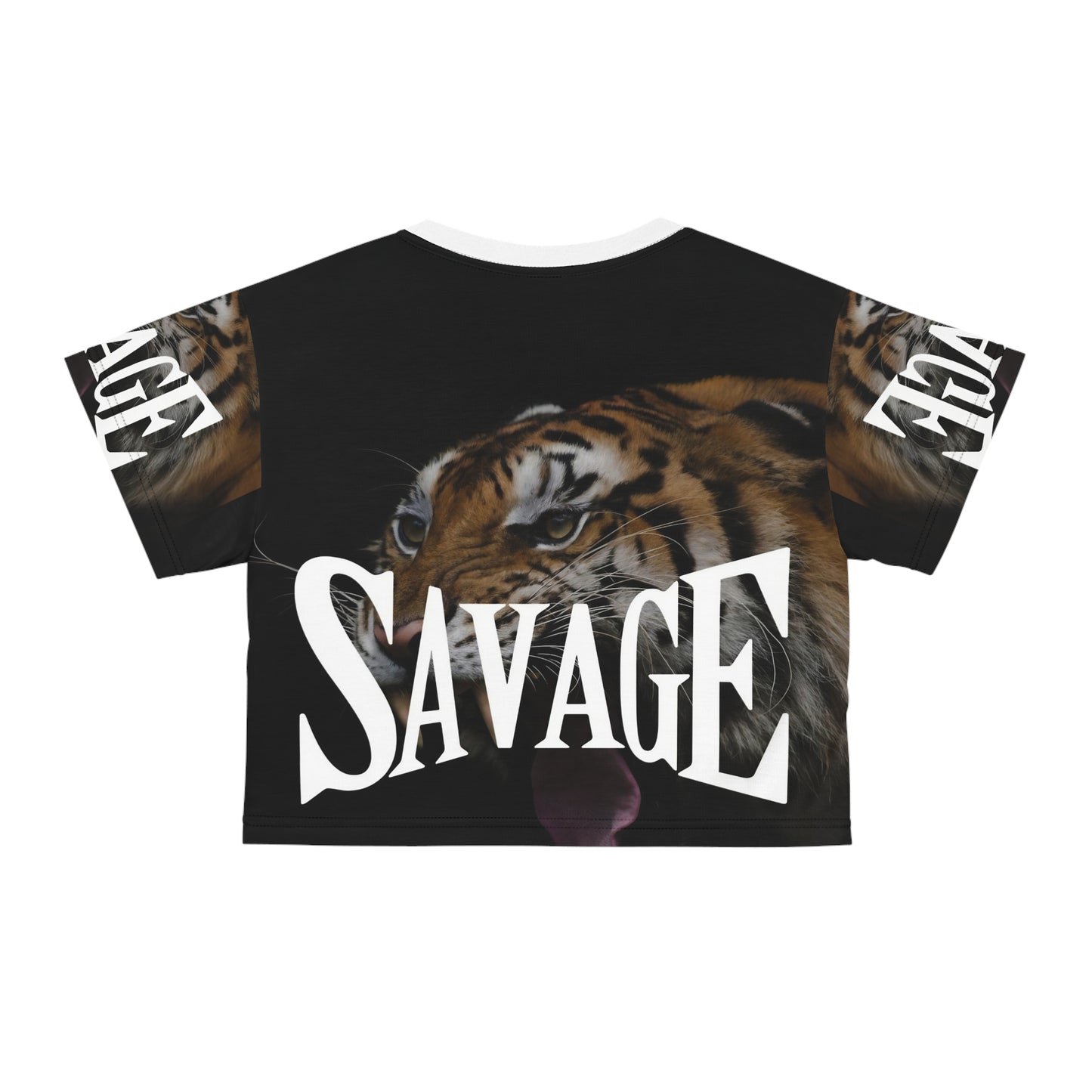 Savage Tiger Crop Tee - Edgy Streetwear for Bold Fashion Lovers