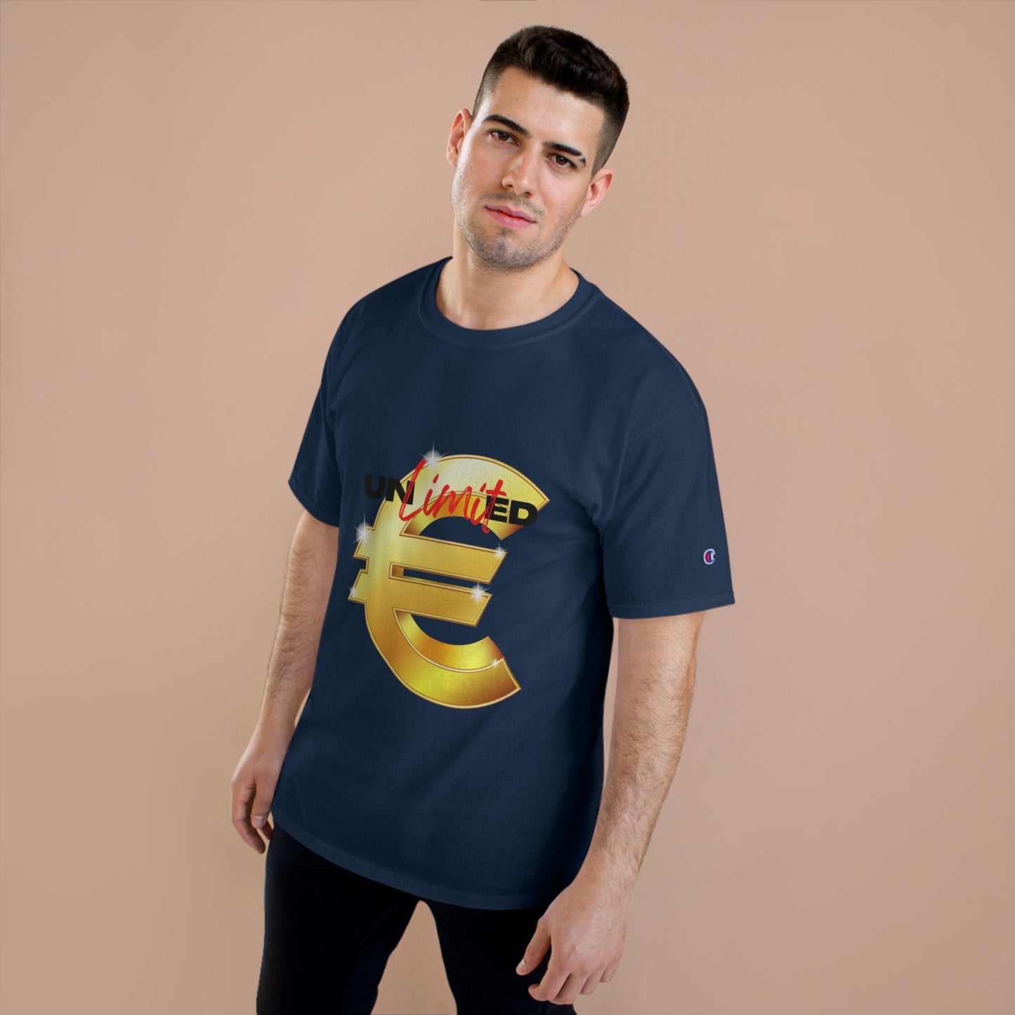 Unlimited Wealth Champion T-Shirt - Bold Euro Design for Trendsetters