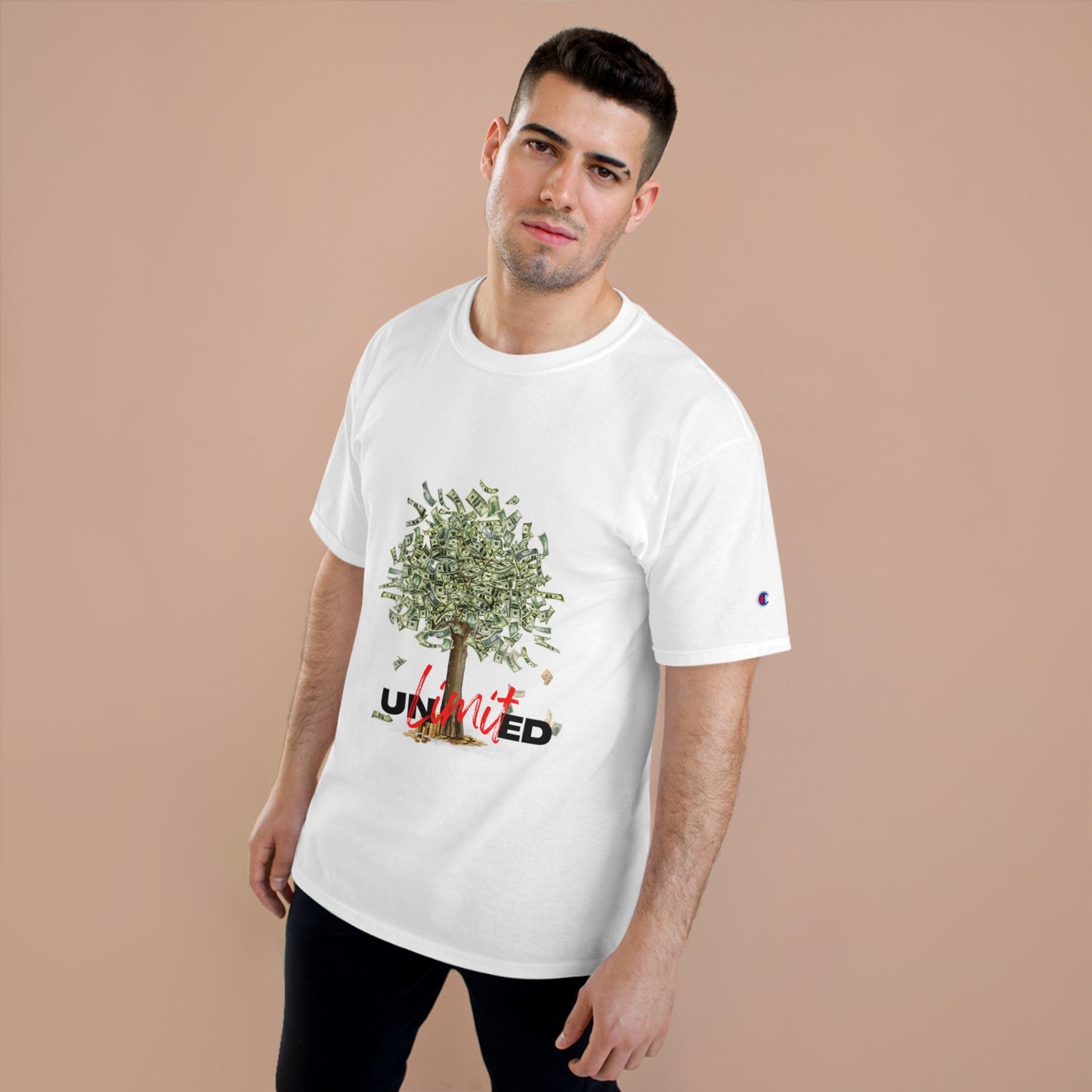 Champion T-Shirt - Unlimited Growth Tree Graphic