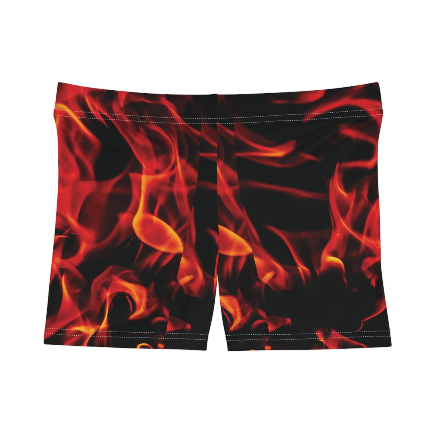 Fiery Graphic Women's Shorts - Bold Summer Activewear