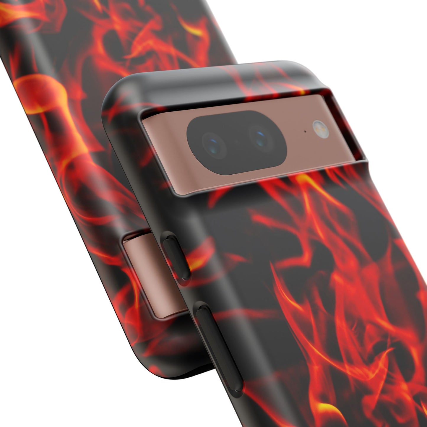 Fire Design Tough Phone Case - Bold Protection with Fiery Vibes