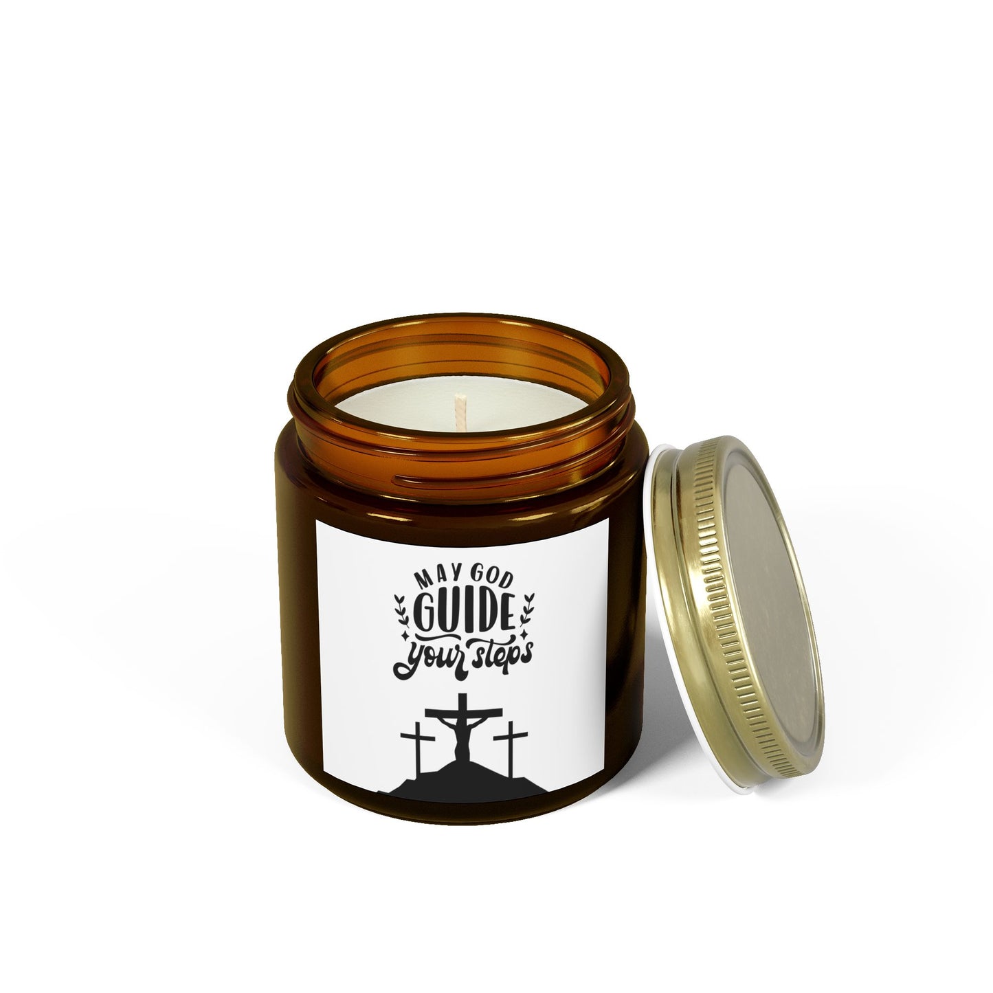 Scented Candle - May God Guide Your Steps - Coconut Apricot Wax (4oz, 9oz)