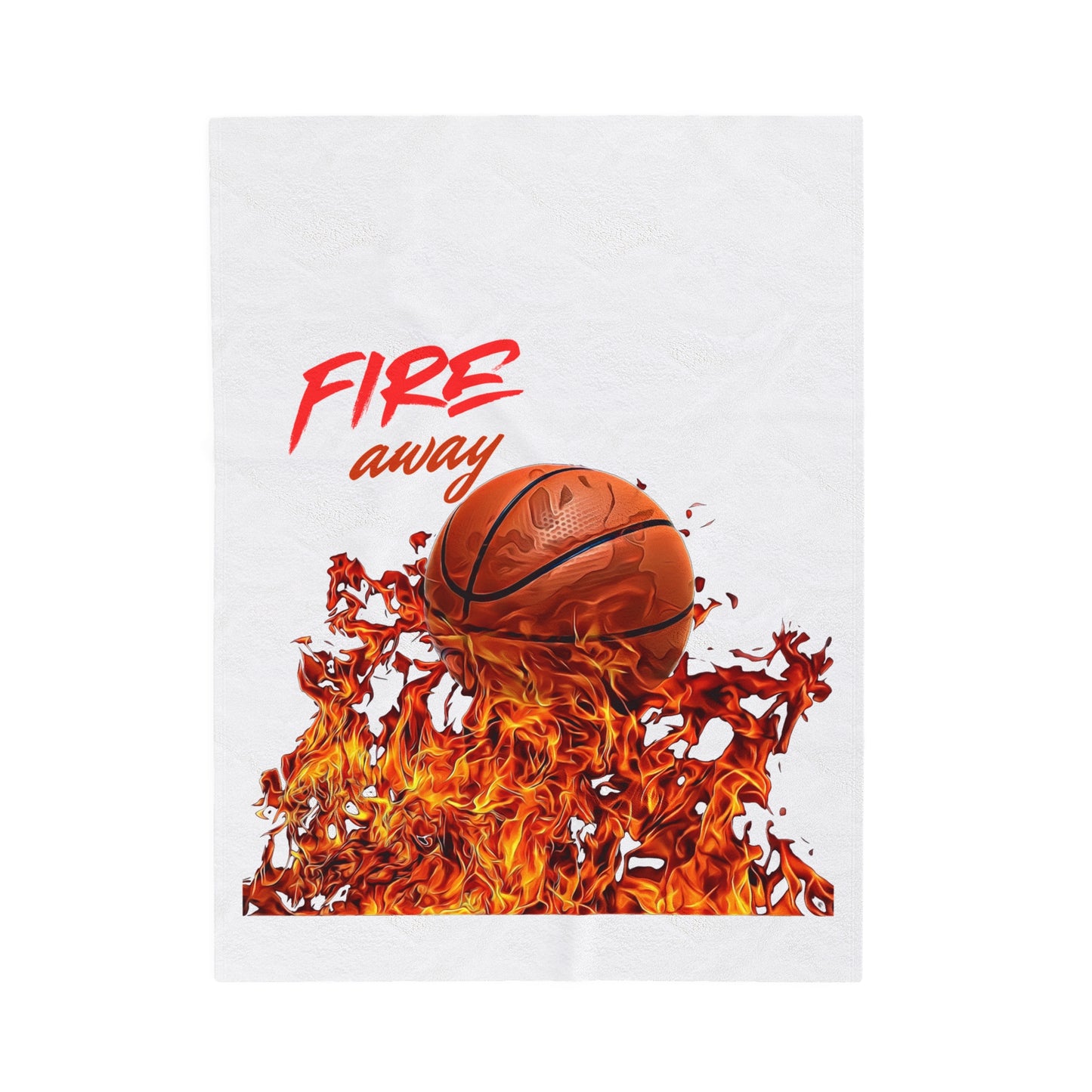 Fire Away Basketball Velveteen Plush Blanket