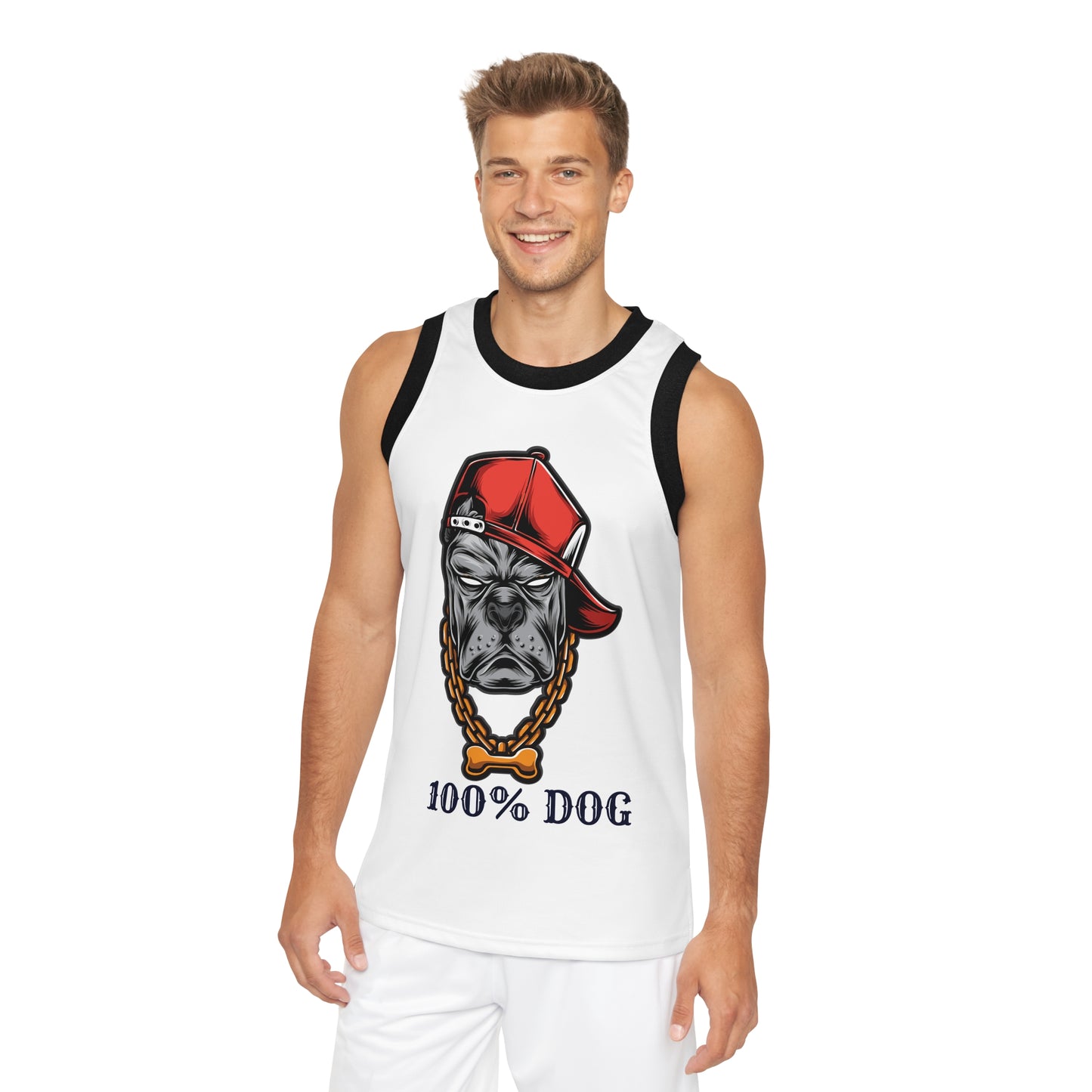 100% Dog Unisex Basketball Jersey - Cool Dog-Themed Sportswear for Pet Lovers