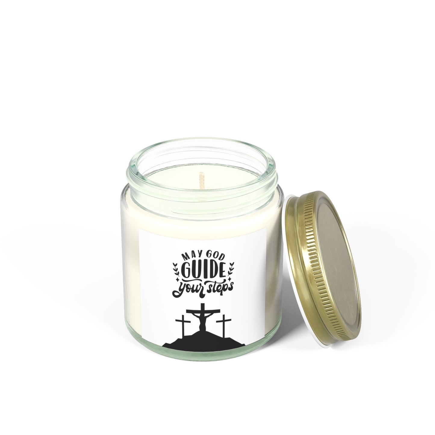 Scented Candle - May God Guide Your Steps - Coconut Apricot Wax (4oz, 9oz)