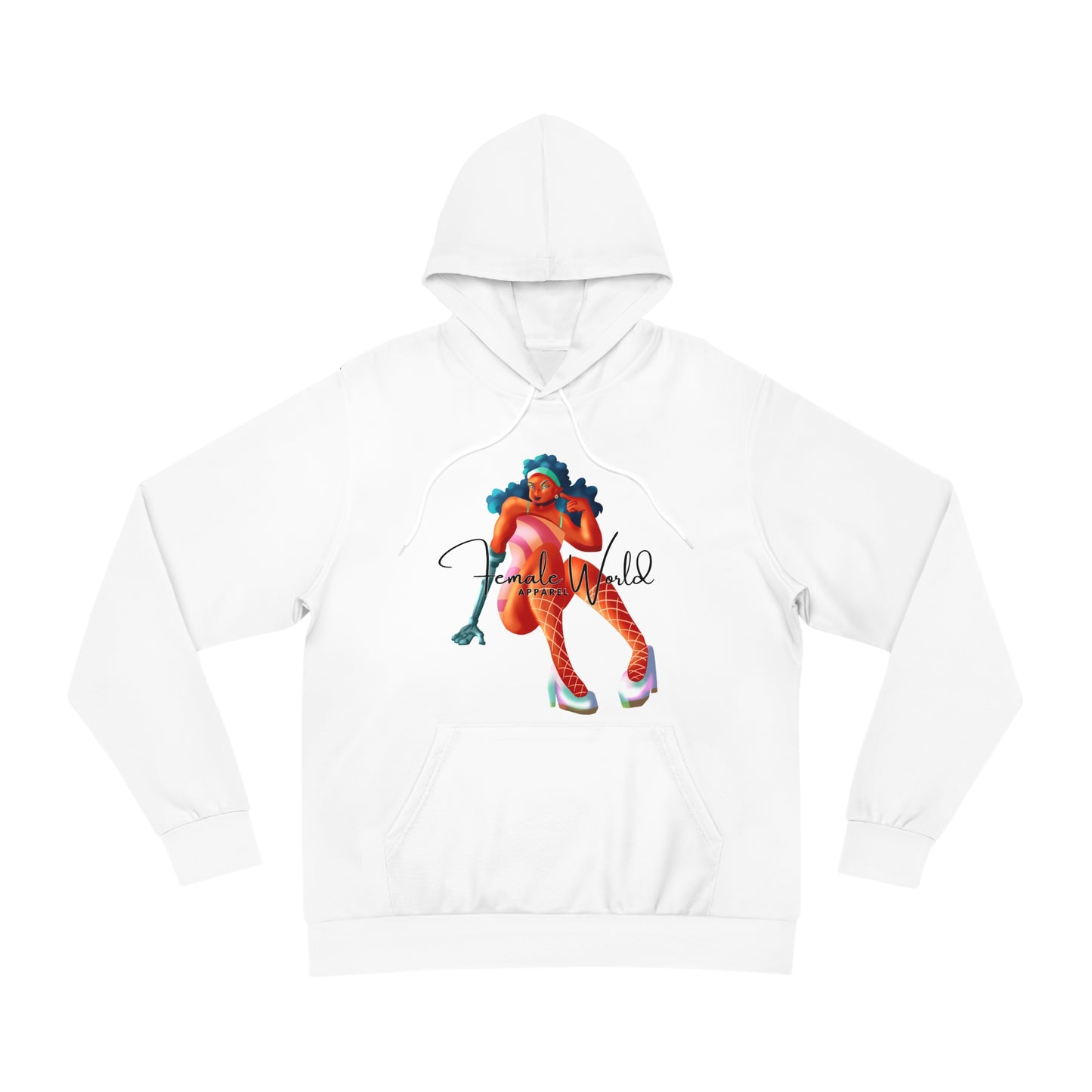 Fun & Bold Female World Hoodie – Unique Graphic Sweatshirt for Confident Fashion Lovers