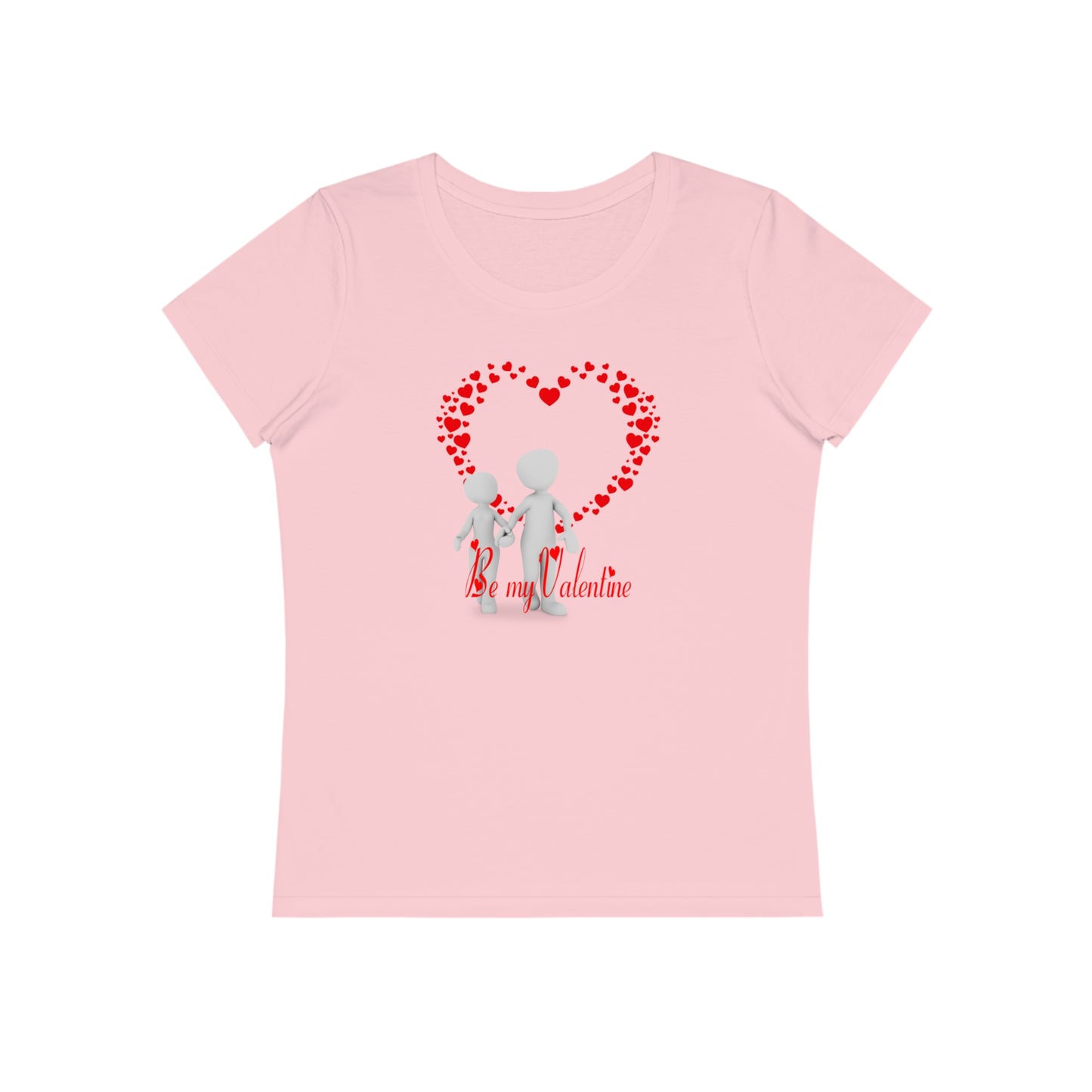 Valentine's Love Heart T-Shirt for Women - 'Be My Valentine' Design