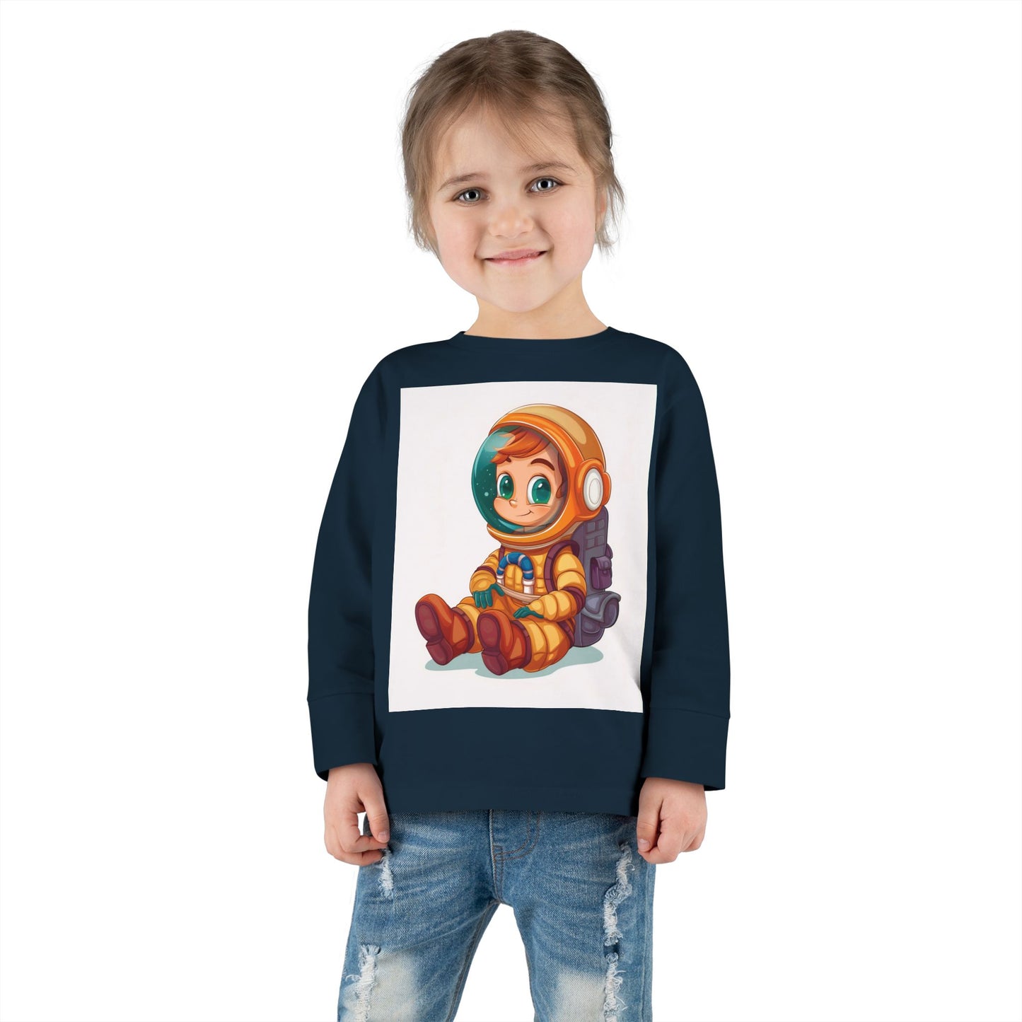 Toddler Astronaut Long Sleeve Tee - Cute Kids Space Shirt for Little Explorers