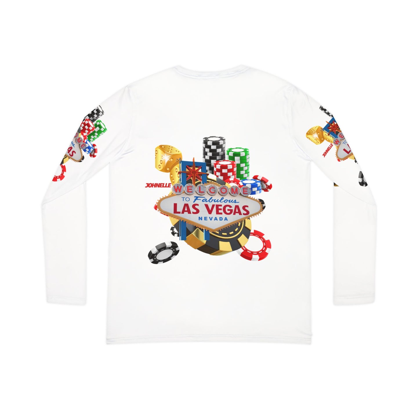 Women’s Long Sleeve V-Neck Casino Shirt - Welcome to Fabulous Las Vegas Design