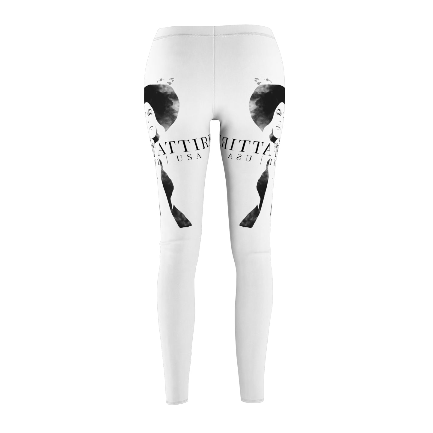 Stylish Women's Casual Leggings with Feminine Art Design