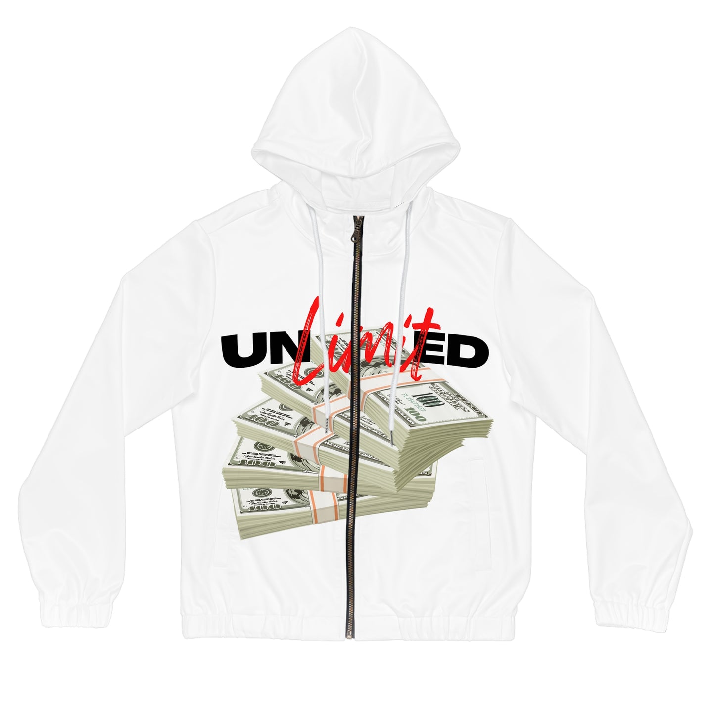 Women’s Full-Zip Hoodie - Unlimited Wealth Design