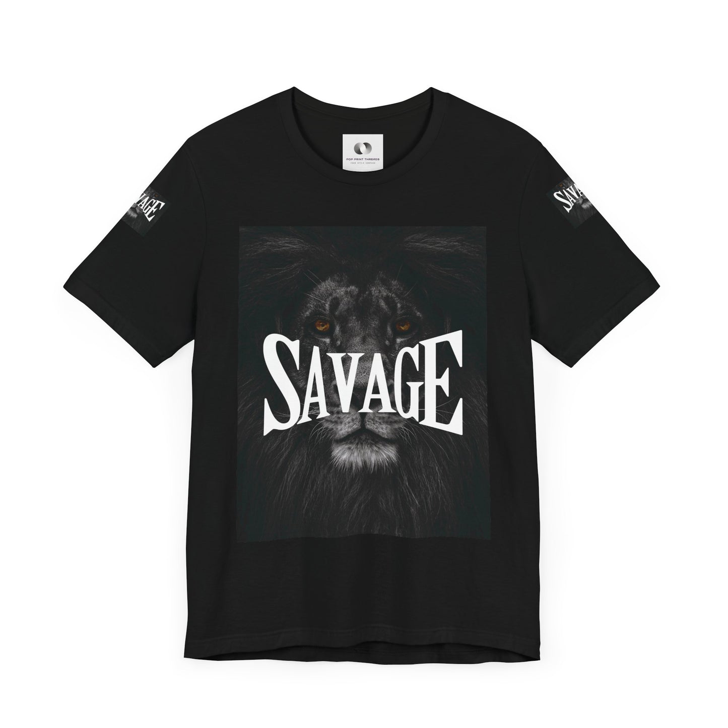 Savage Lion Unisex Jersey Tee - Bold Graphic T-Shirt for Confidence and Style