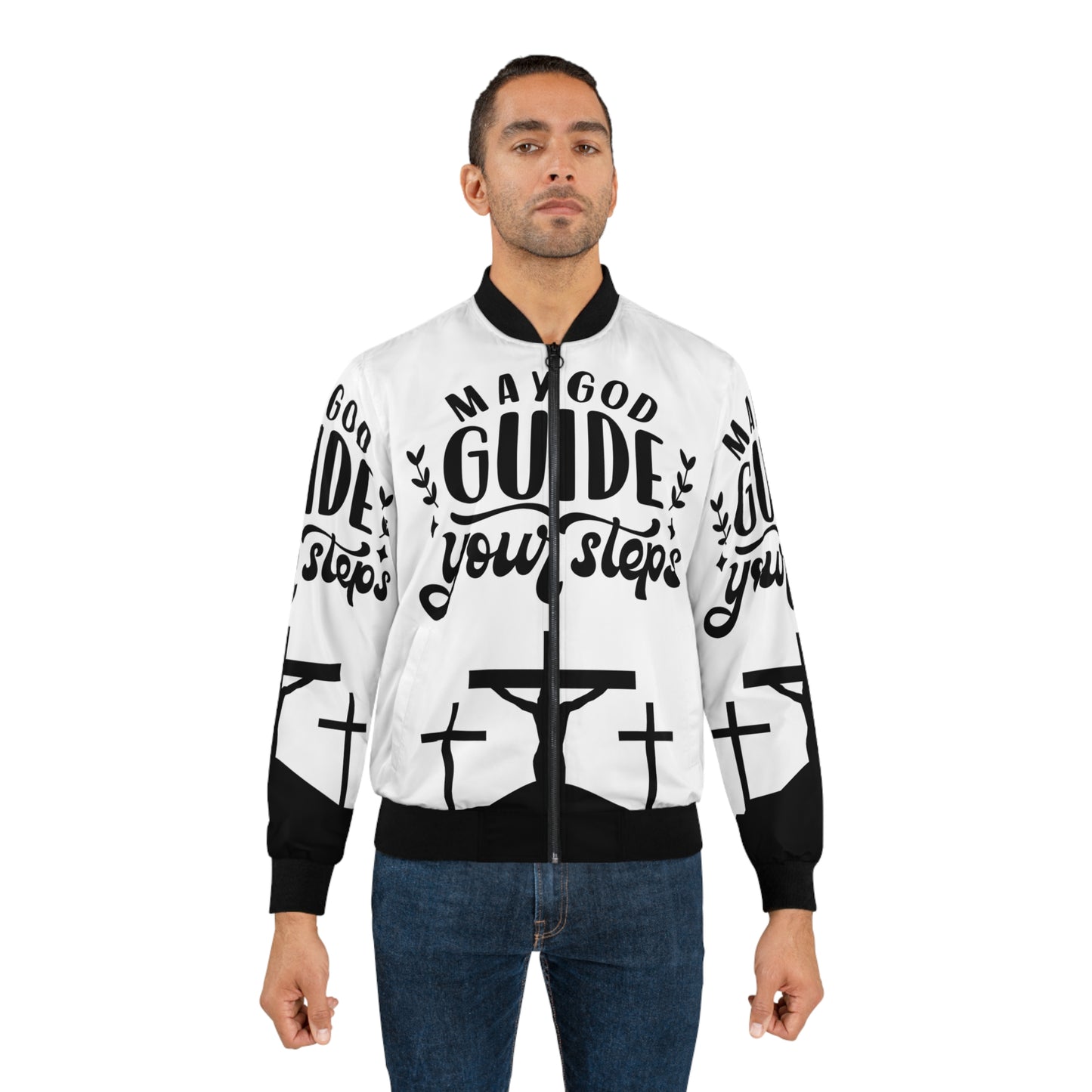 Men's Bomber Jacket - May God Guide Your Steps