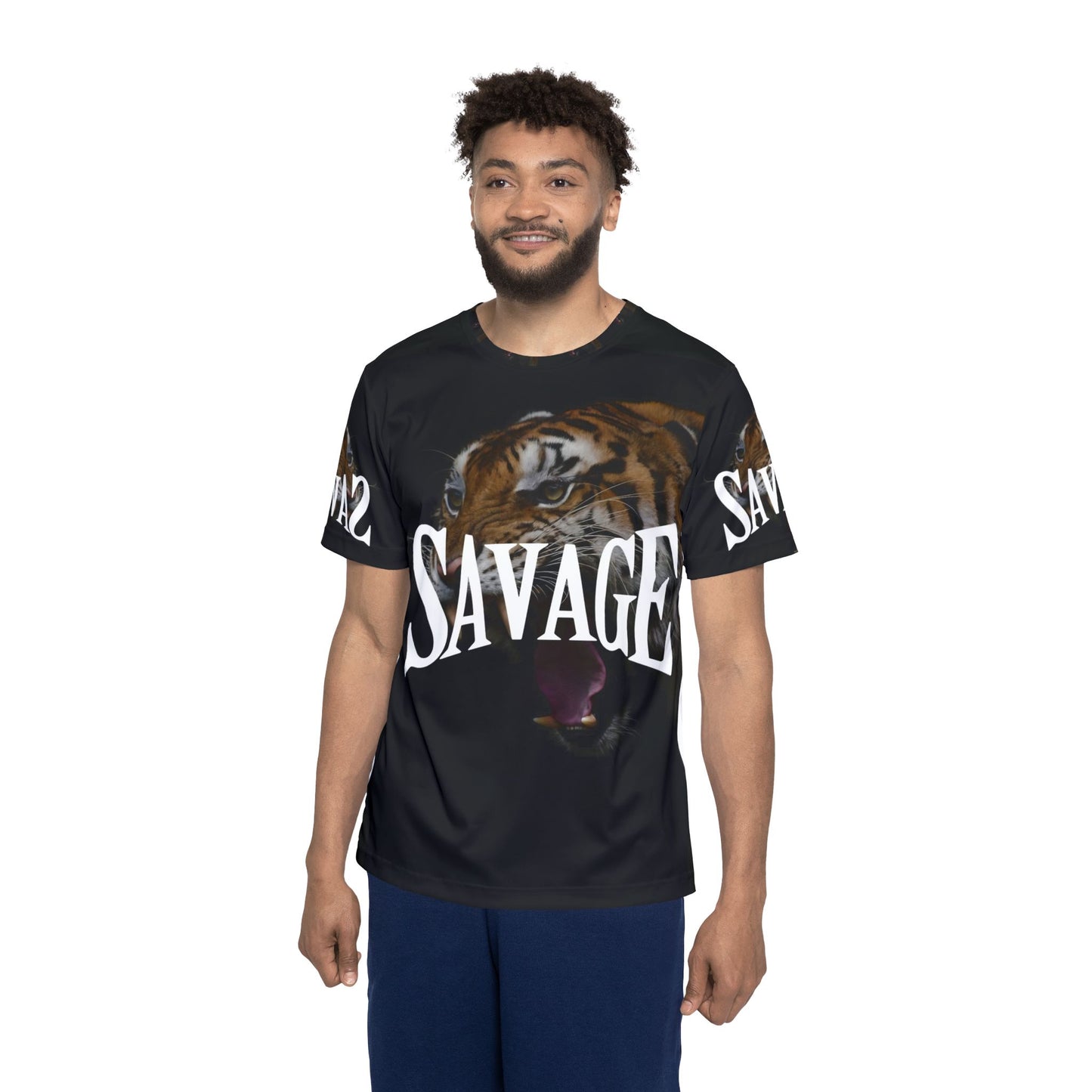 Savage Tiger Men's Sports Jersey - Bold Athletic Apparel for Game Day