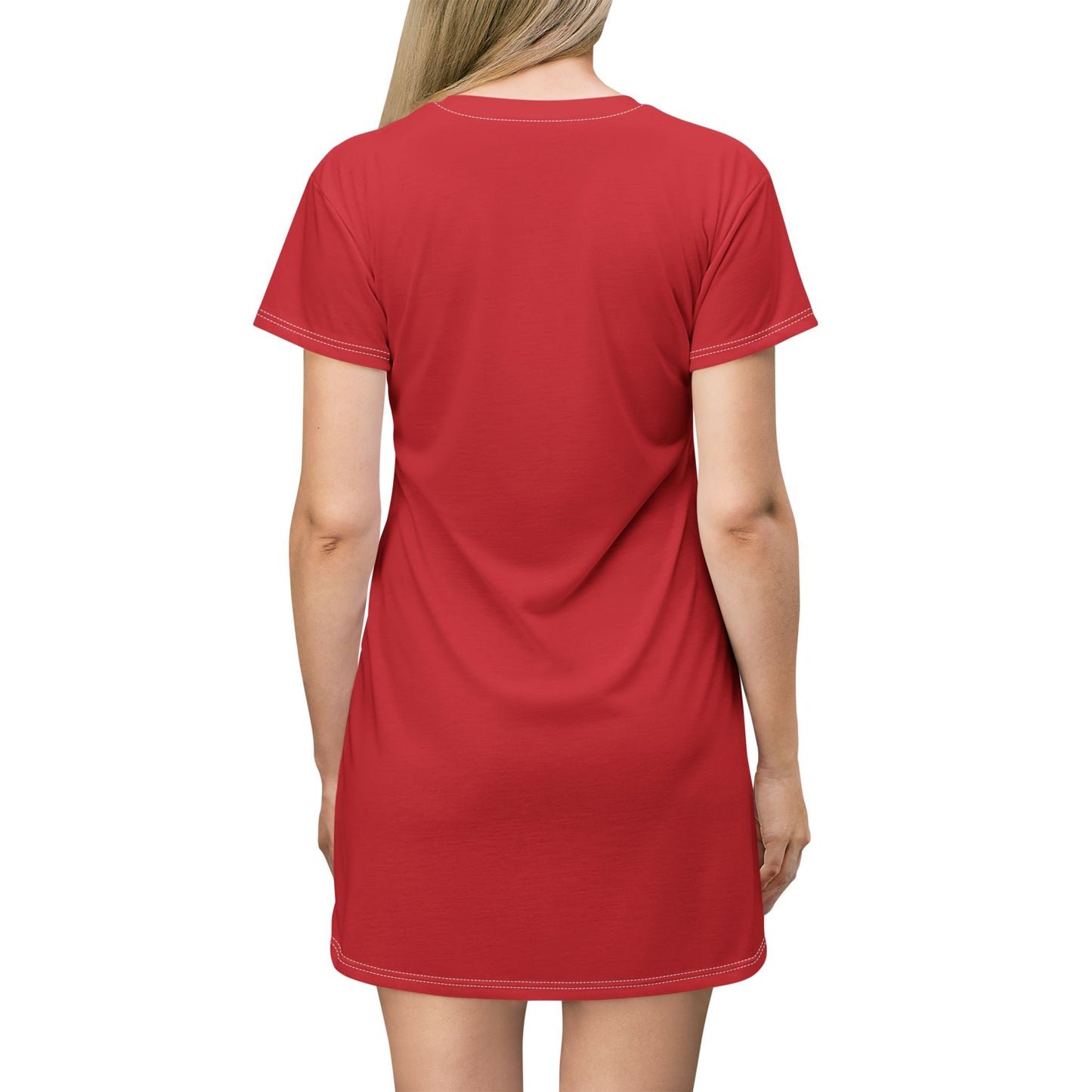 Floral Design T-Shirt Dress - 'Female Attire' Trendy Casual Wear