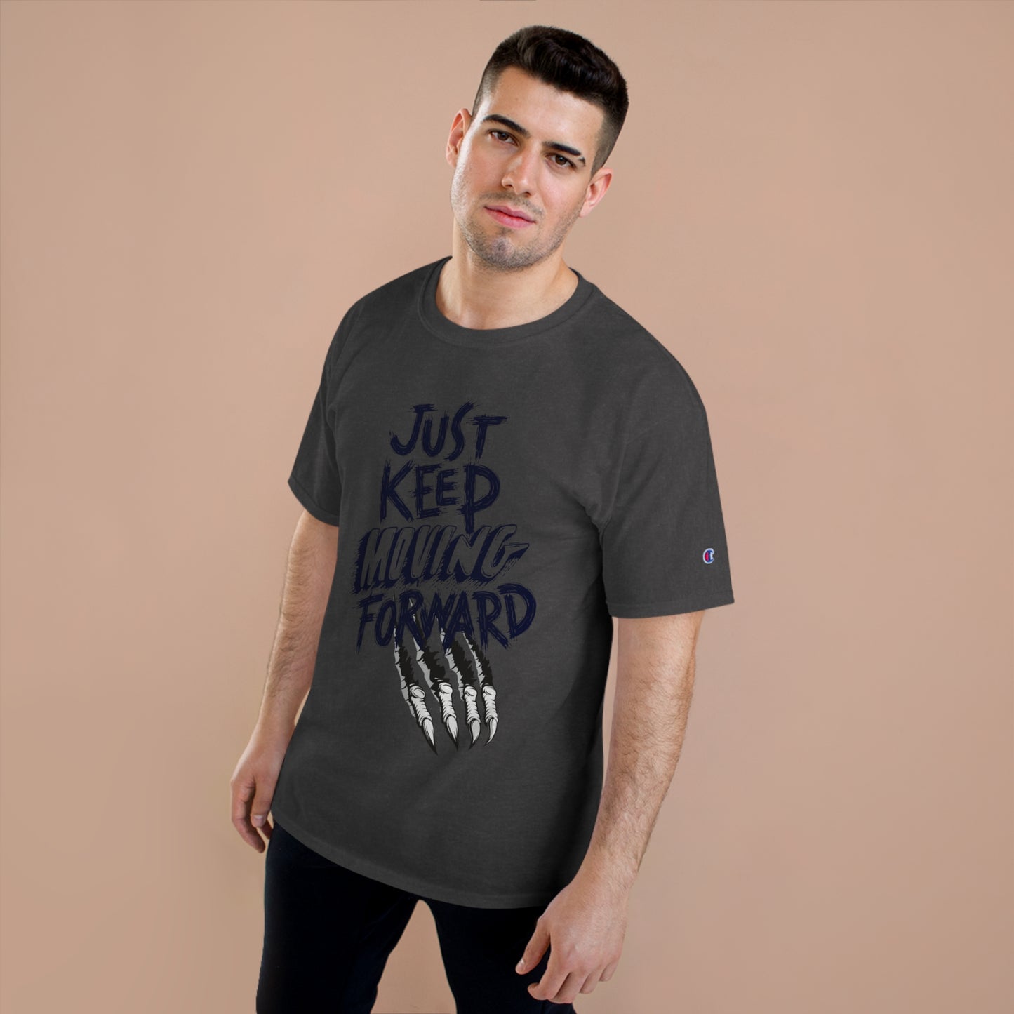 Motivational Champion T-Shirt - 'Just Keep Moving Forward' Graphic Tee