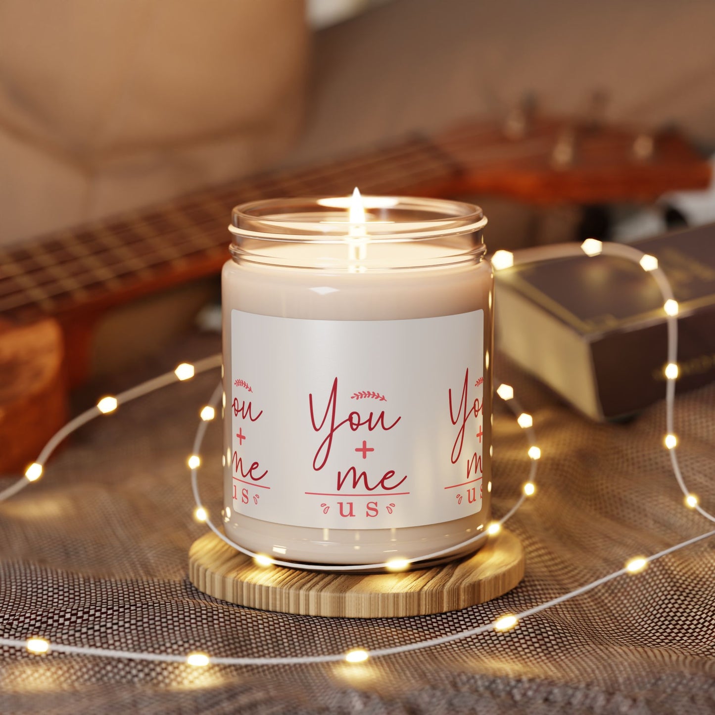 You + Me Soy Candle - Romantic 9oz Scented Candle for Couples and Special Occasions