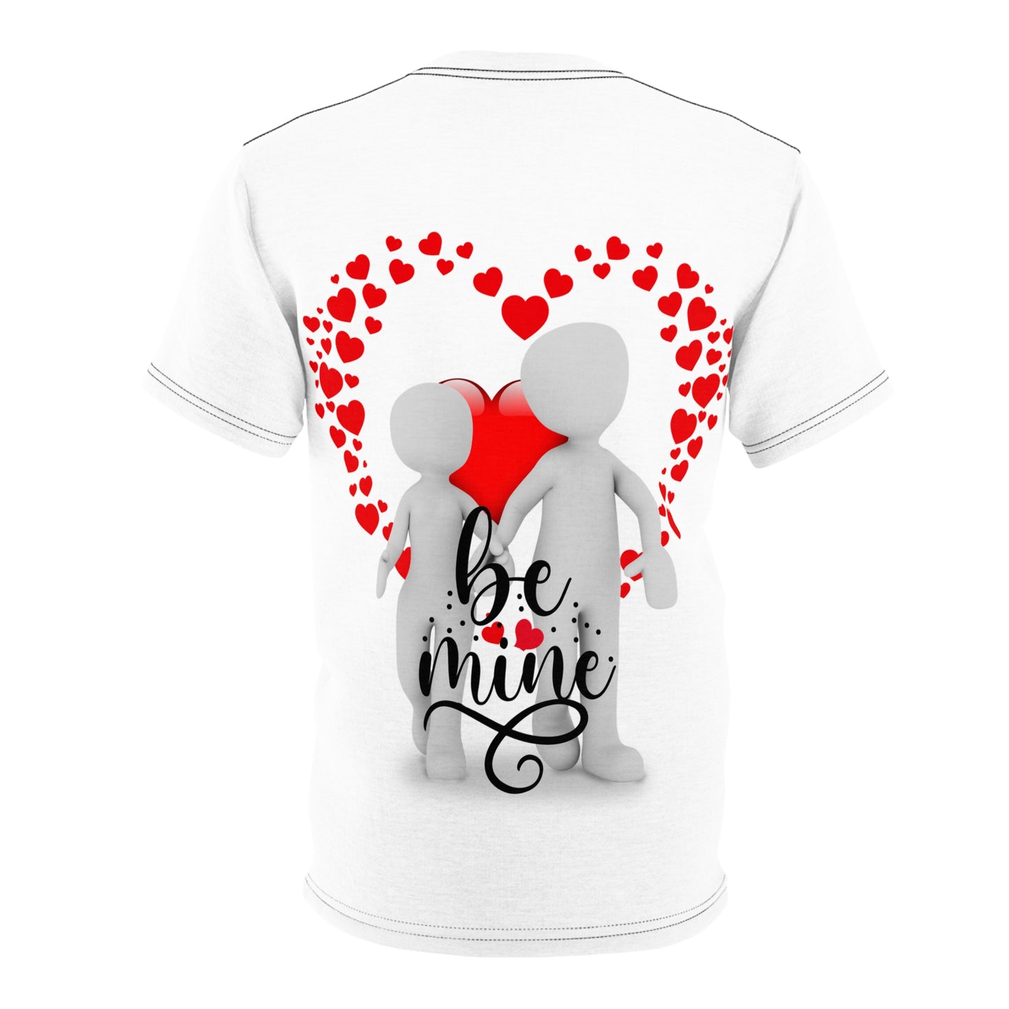 Romantic Unisex Tee - 'Be Mine' Heart Design for Couples