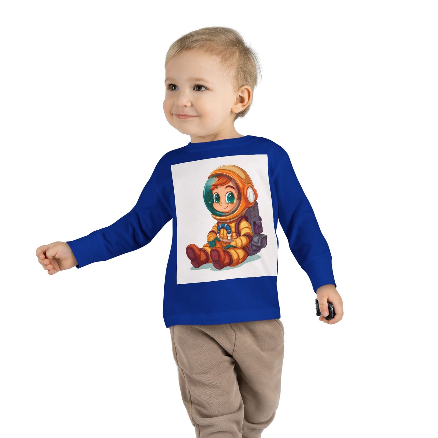 Toddler Astronaut Long Sleeve Tee - Cute Kids Space Shirt for Little Explorers