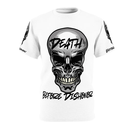 Unisex Skull Graphic Tee - 'Death Before Dishonor'