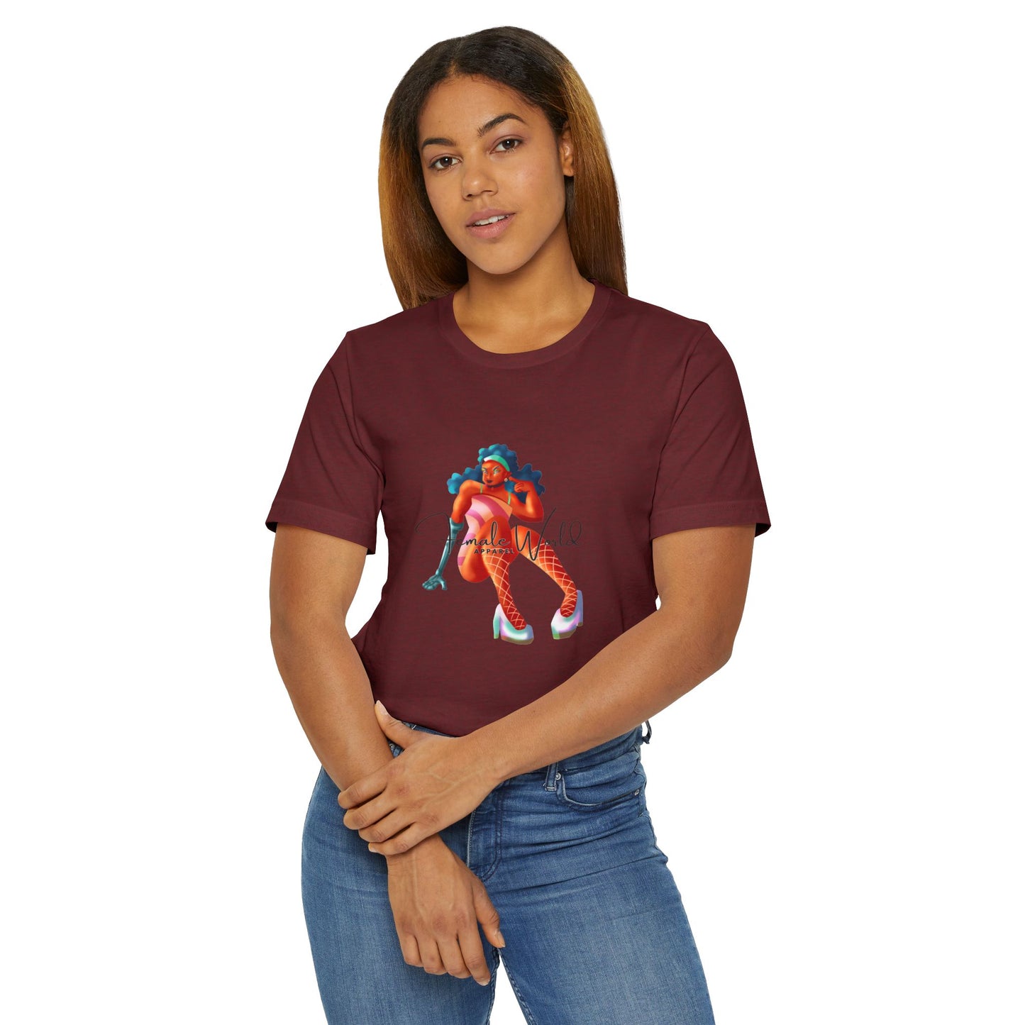 Female World Unisex Jersey T-Shirt - Bold & Playful Graphic Tee for Creative Souls