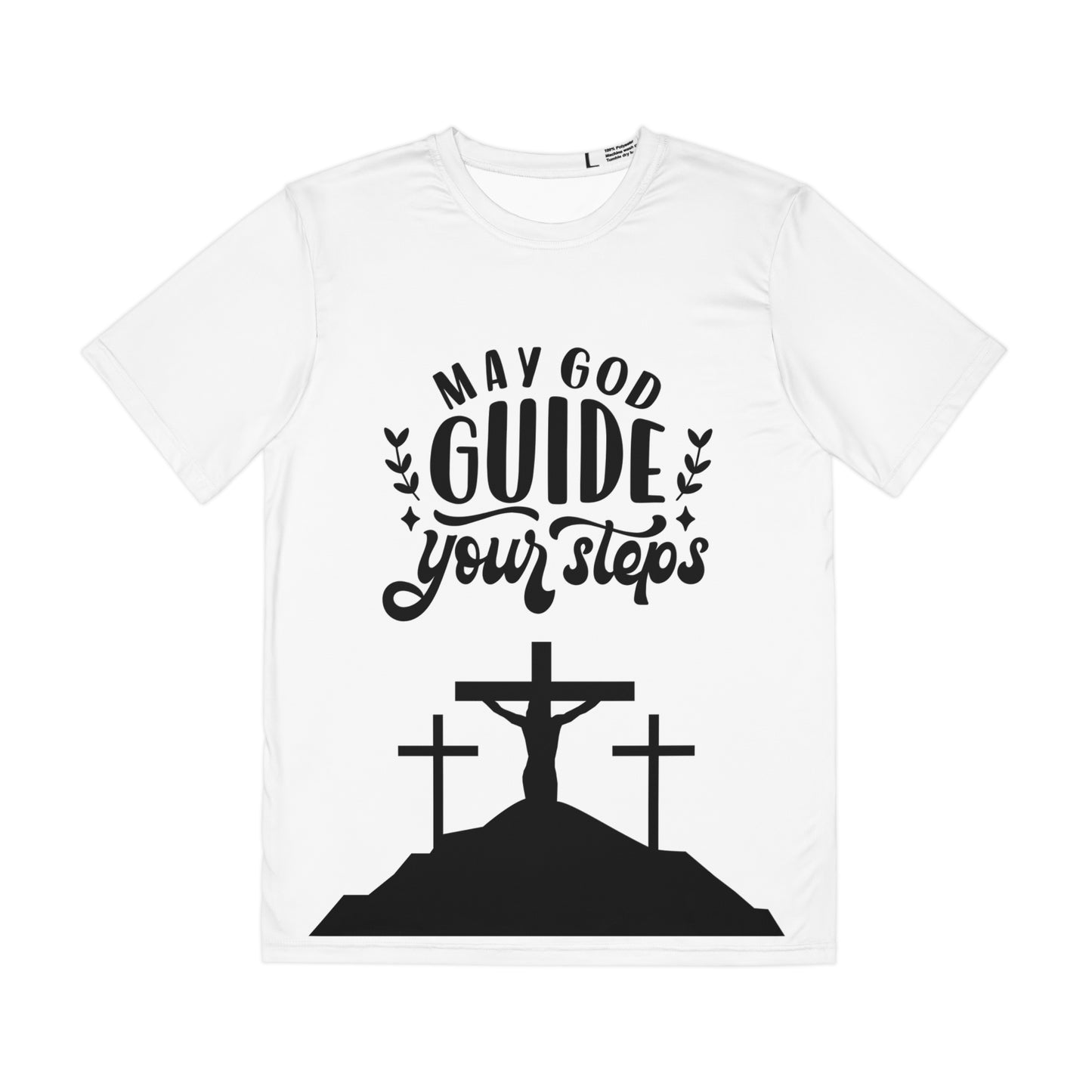 Men's Inspirational Faith Tee - "May God Guide Your Steps"