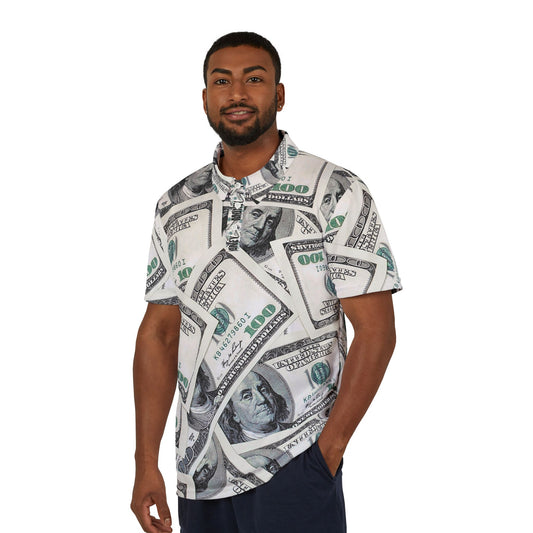 Money Print Unisex Polo Shirt - Fun & Trendy Style for Every Occasion