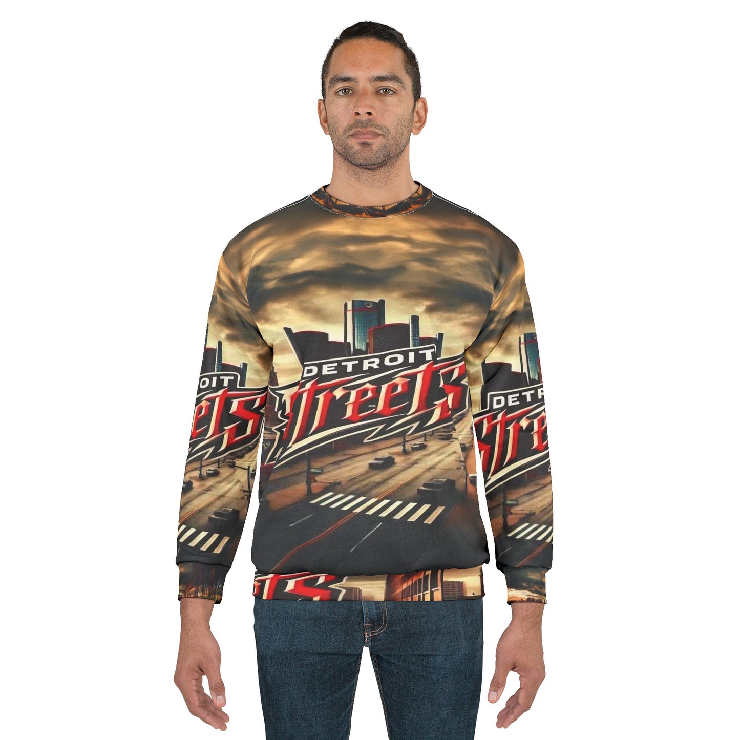 Urban Detroit Streets Unisex Sweatshirt - Stylish City Vibe Apparel