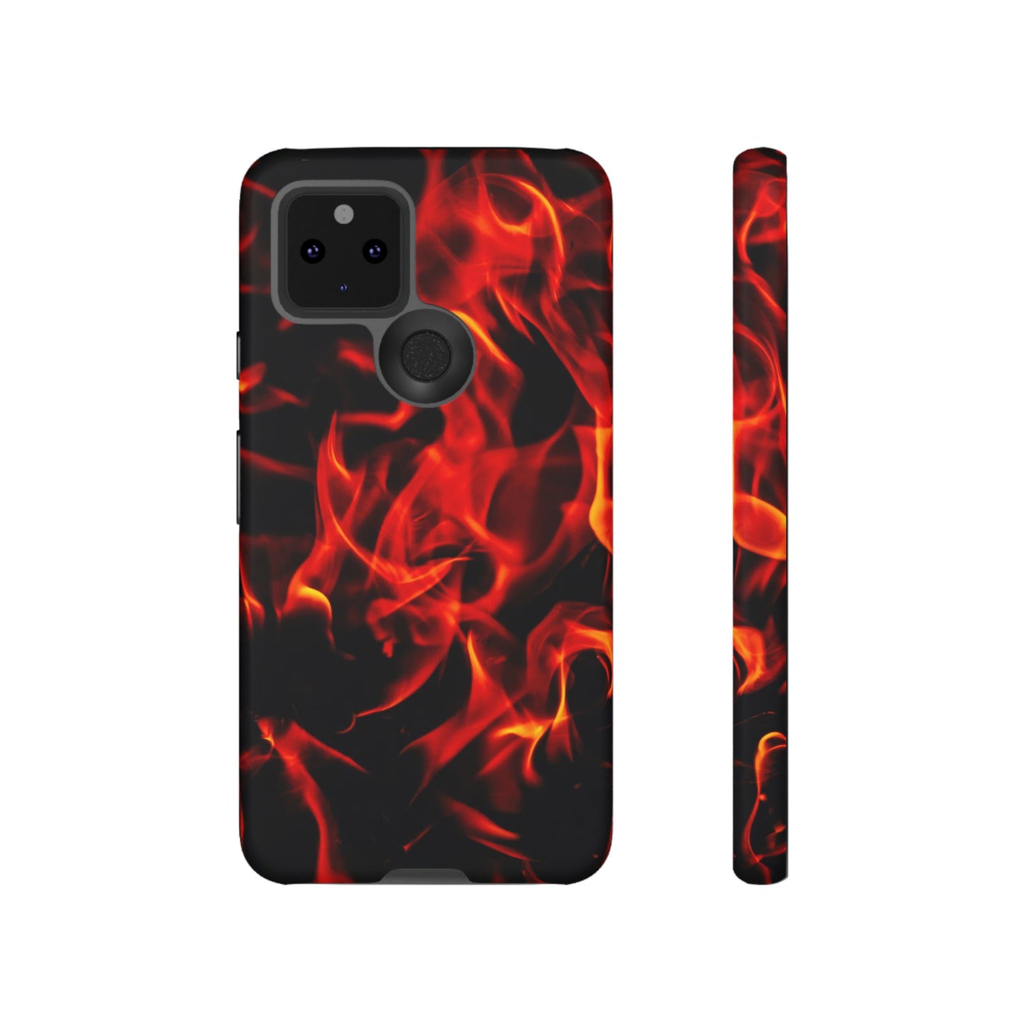 Fire Design Tough Phone Case - Bold Protection with Fiery Vibes