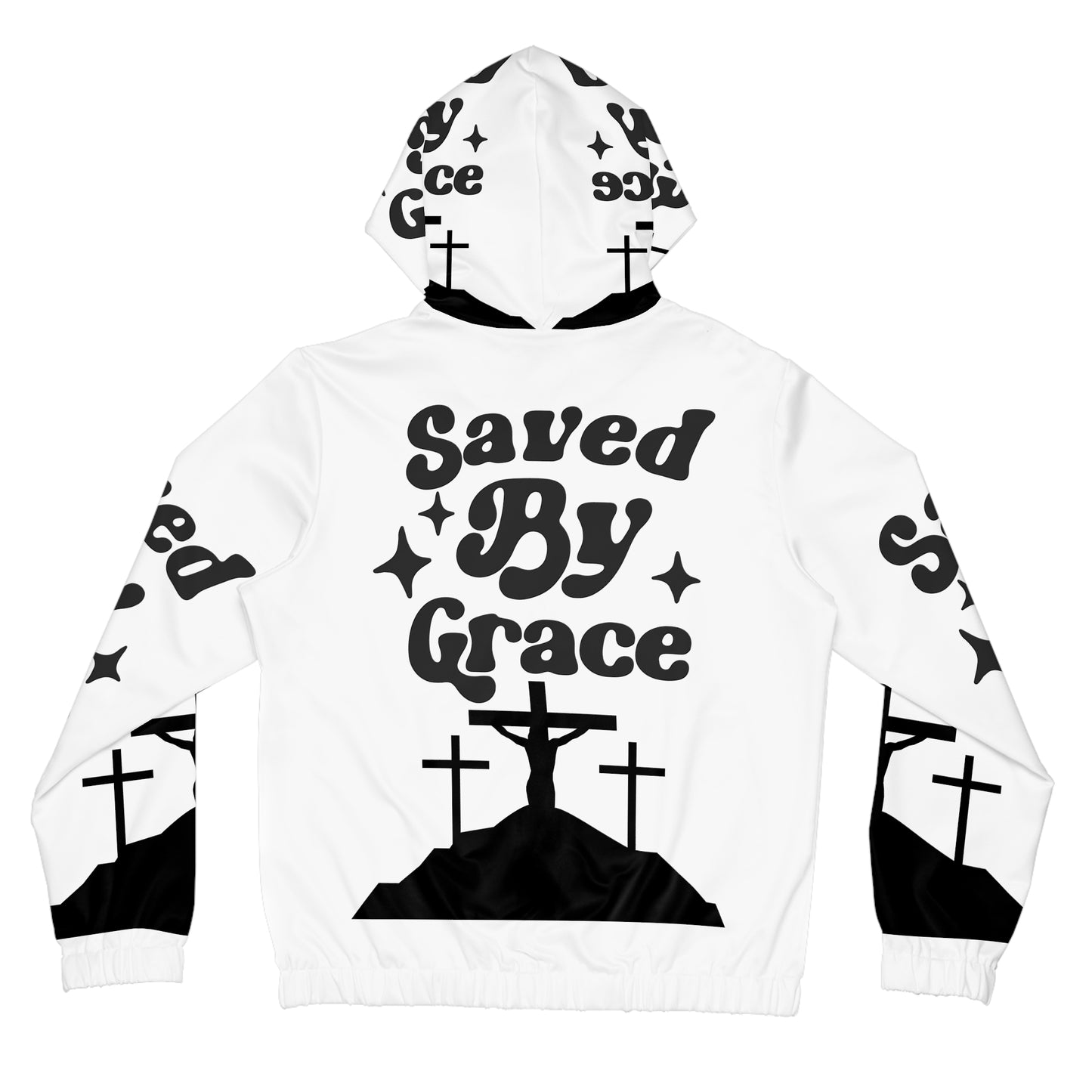 Saved By Grace Women’s Full-Zip Hoodie (AOP)